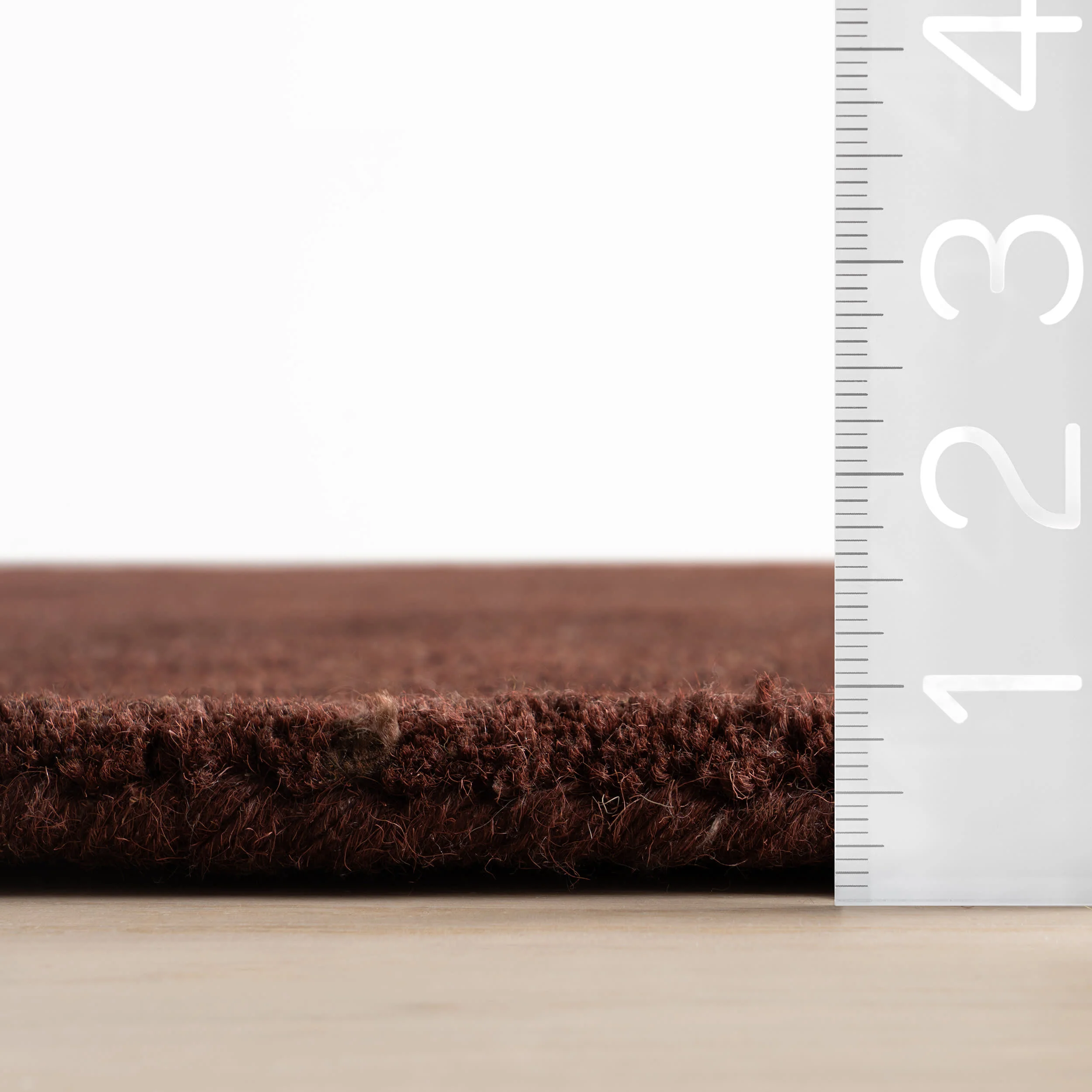 Mireille Solid Wool Cozy Rug | Brown - Image 6