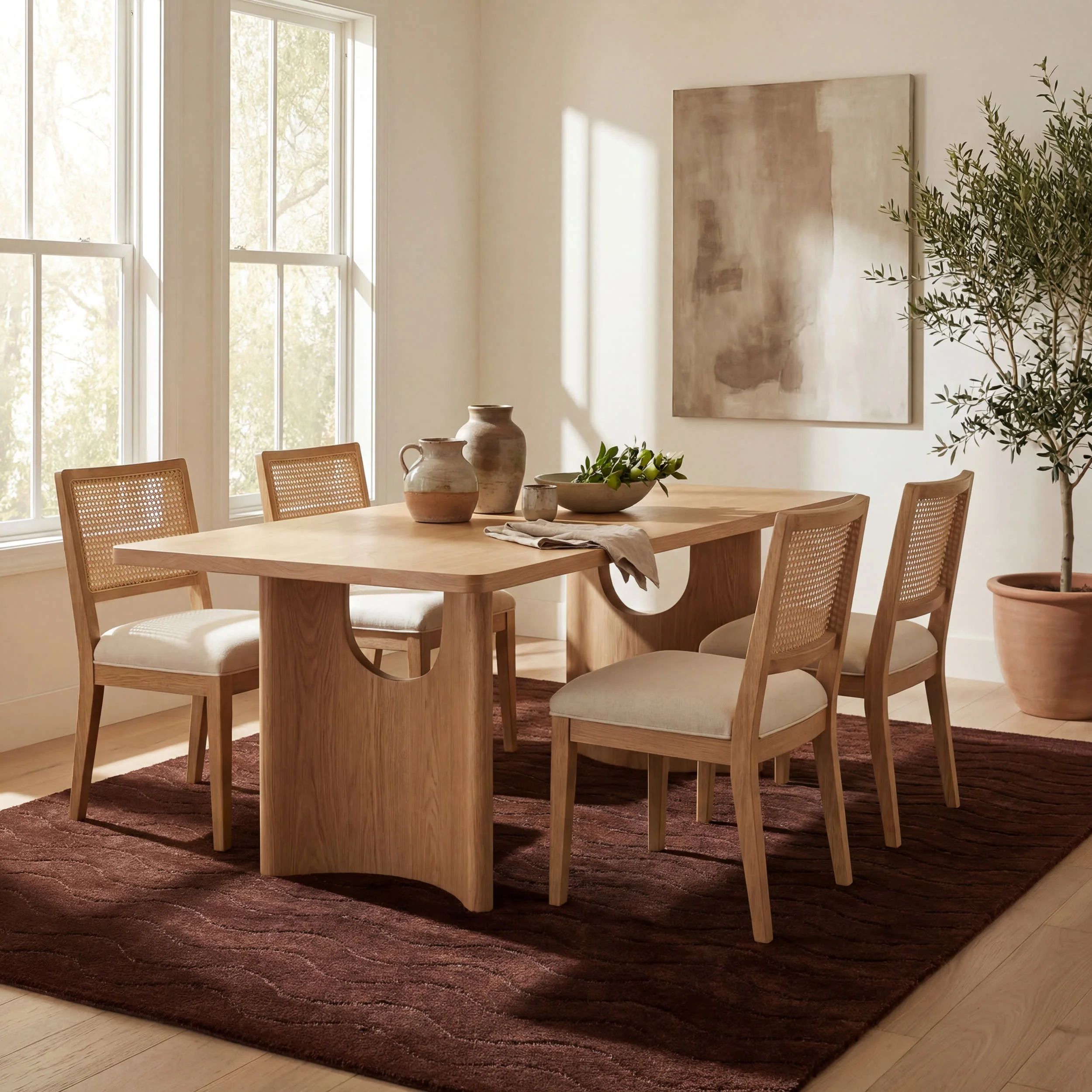 Mireille Solid Wool Cozy Rug | Brown - Image 7