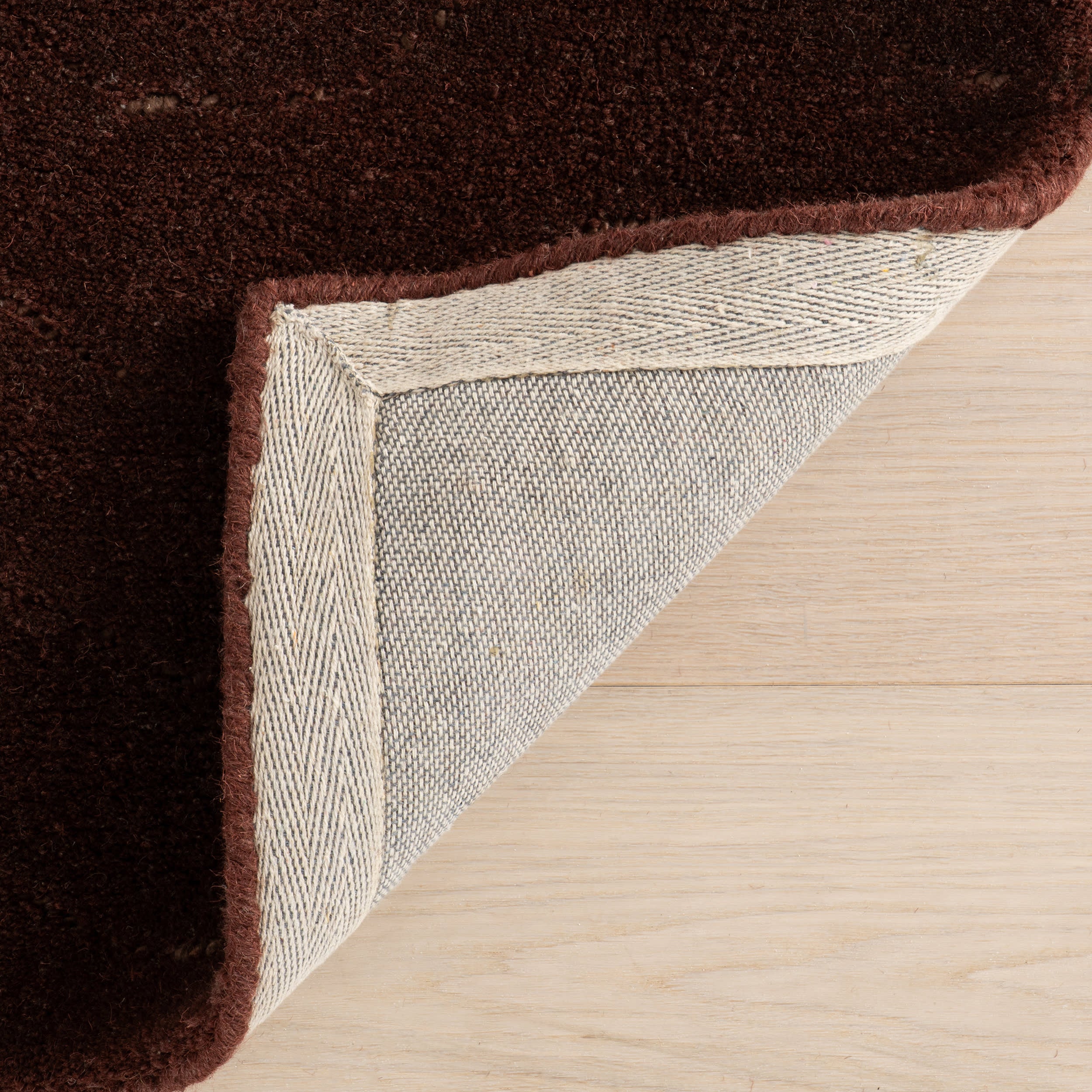Mireille Solid Wool Cozy Rug | Brown - Image 8