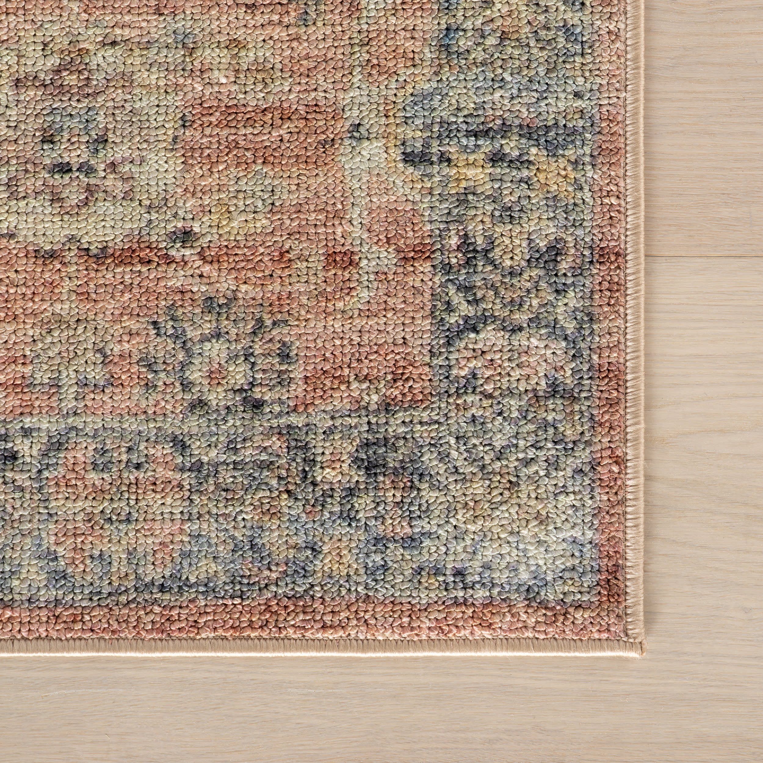 Mirelda Traditional Bordered Washable Rug | Peach - Image 4