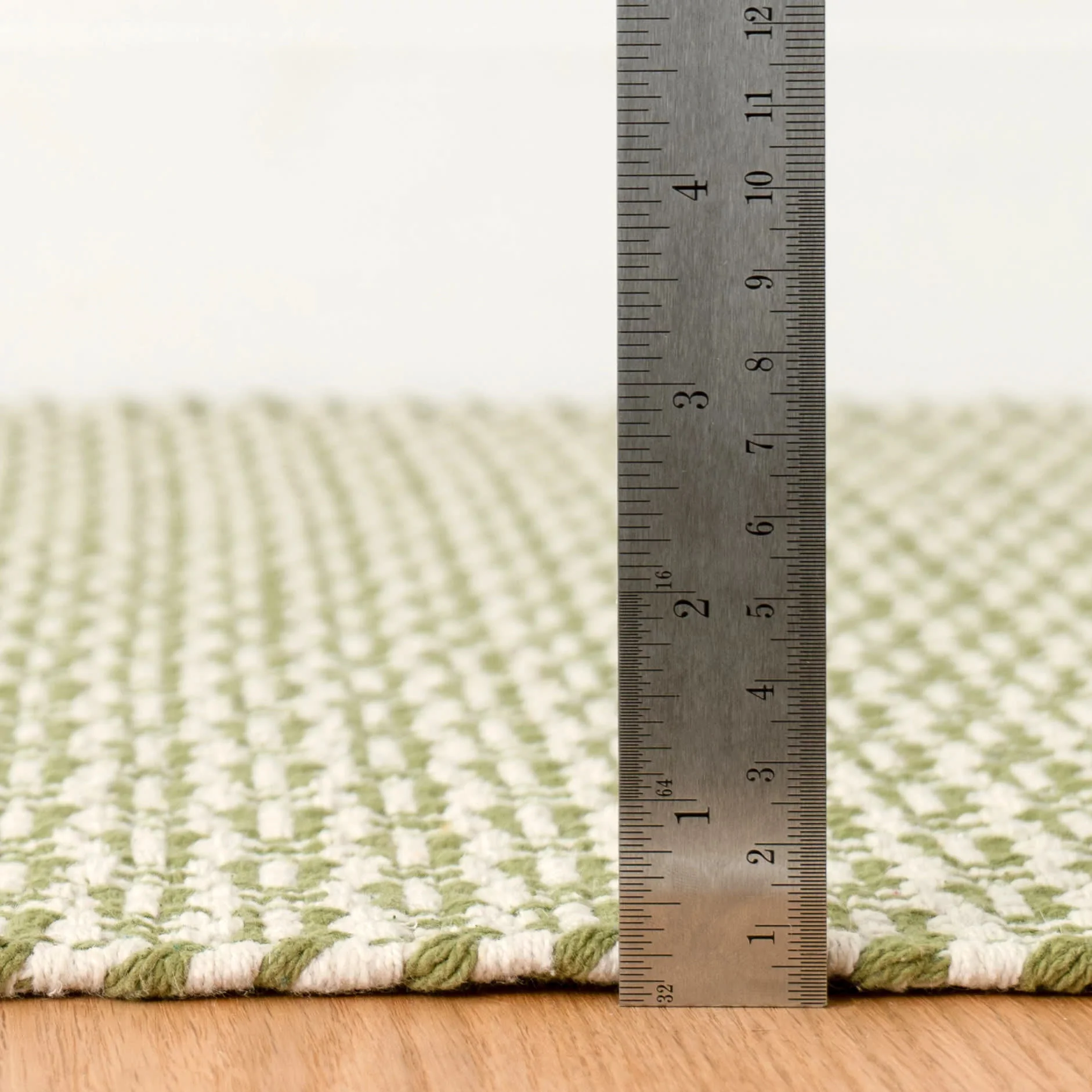 Miss Muffet Handwoven Cotton Rug | Olive - Image 5