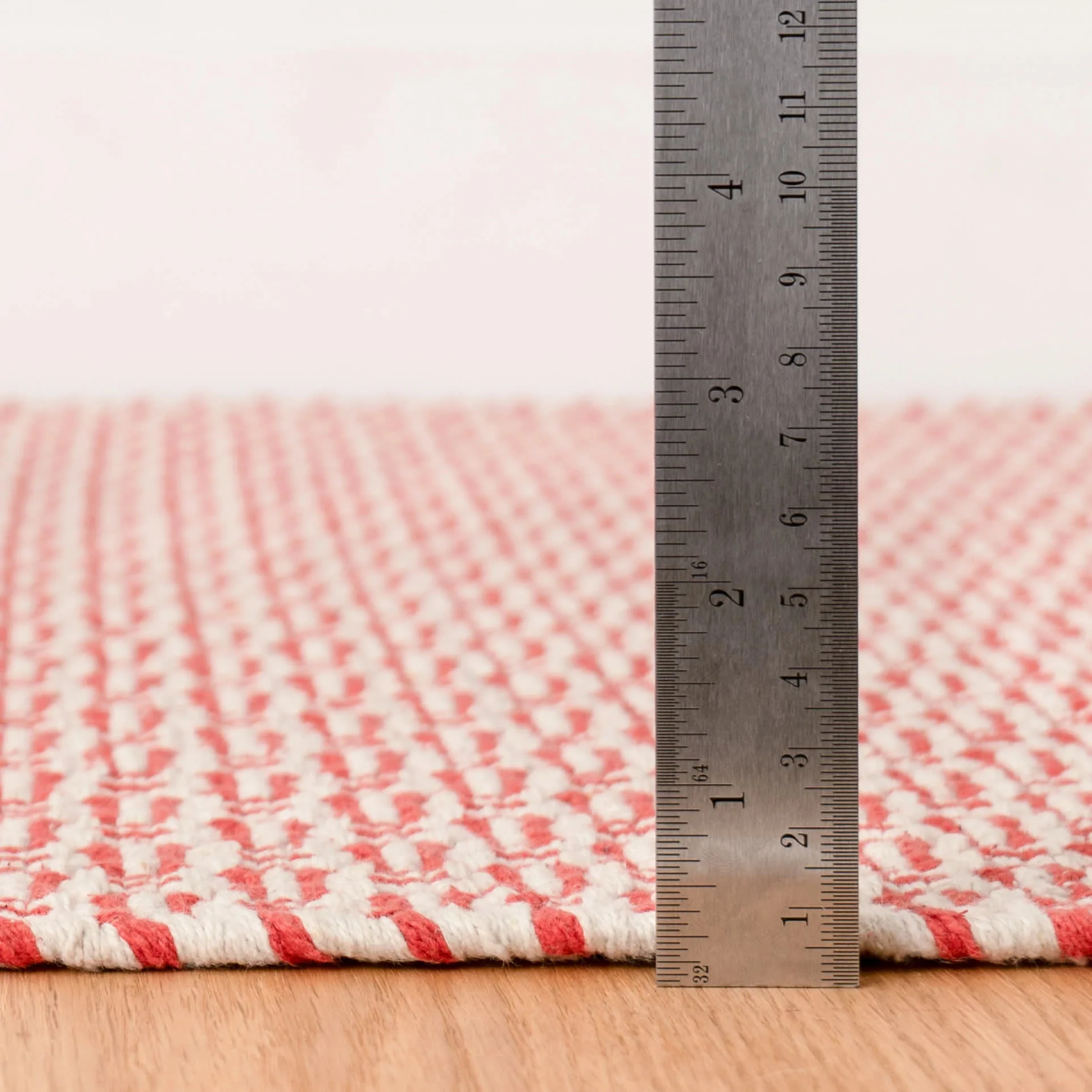 Miss Muffet Handwoven Cotton Rug | Paprika - Image 5