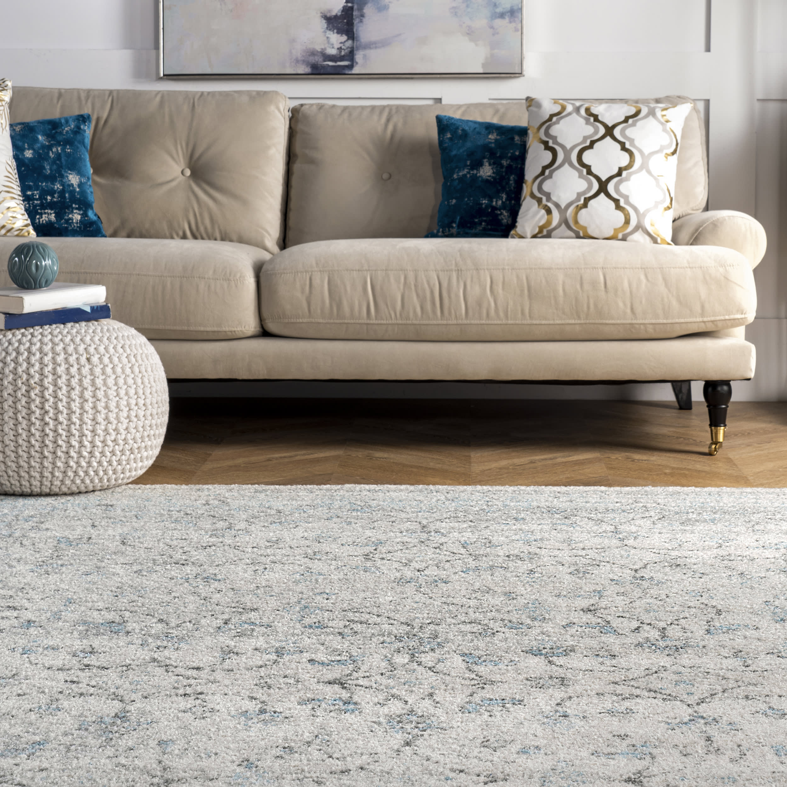 Misty Olden Herati Rug | Aqua - Image 4