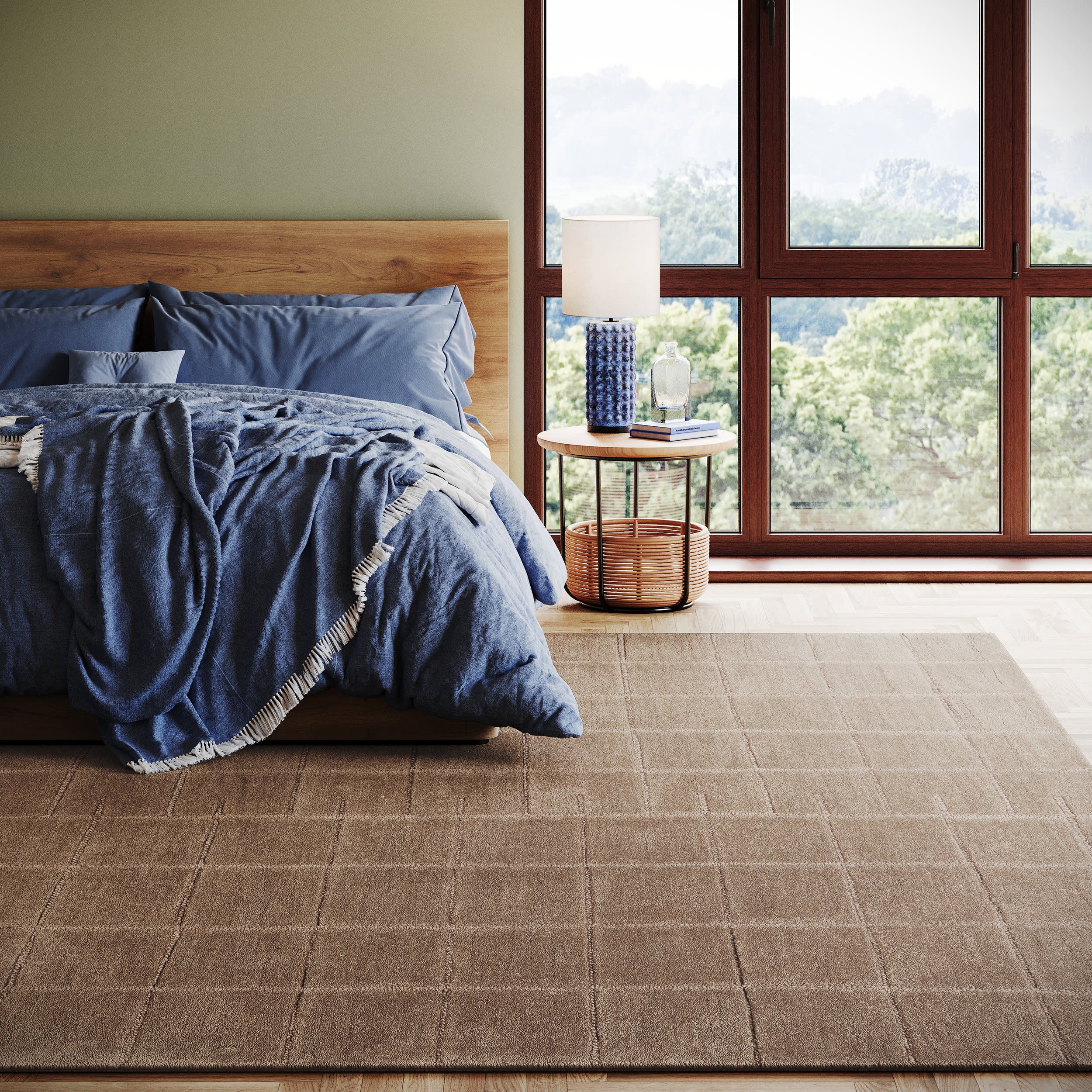 Miva Modern Geometric Rug | Tan - Image 2