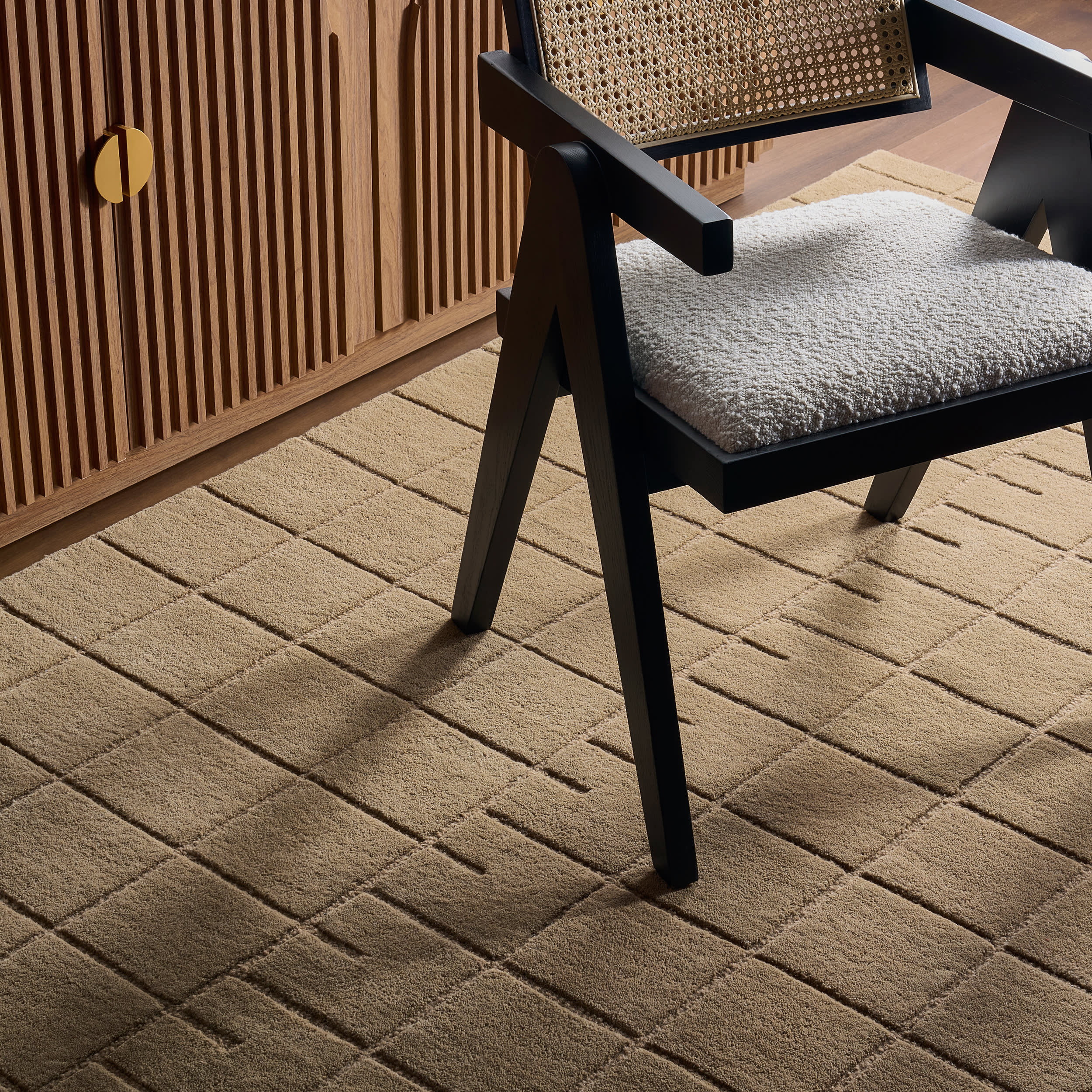 Miva Modern Geometric Rug | Tan - Image 3