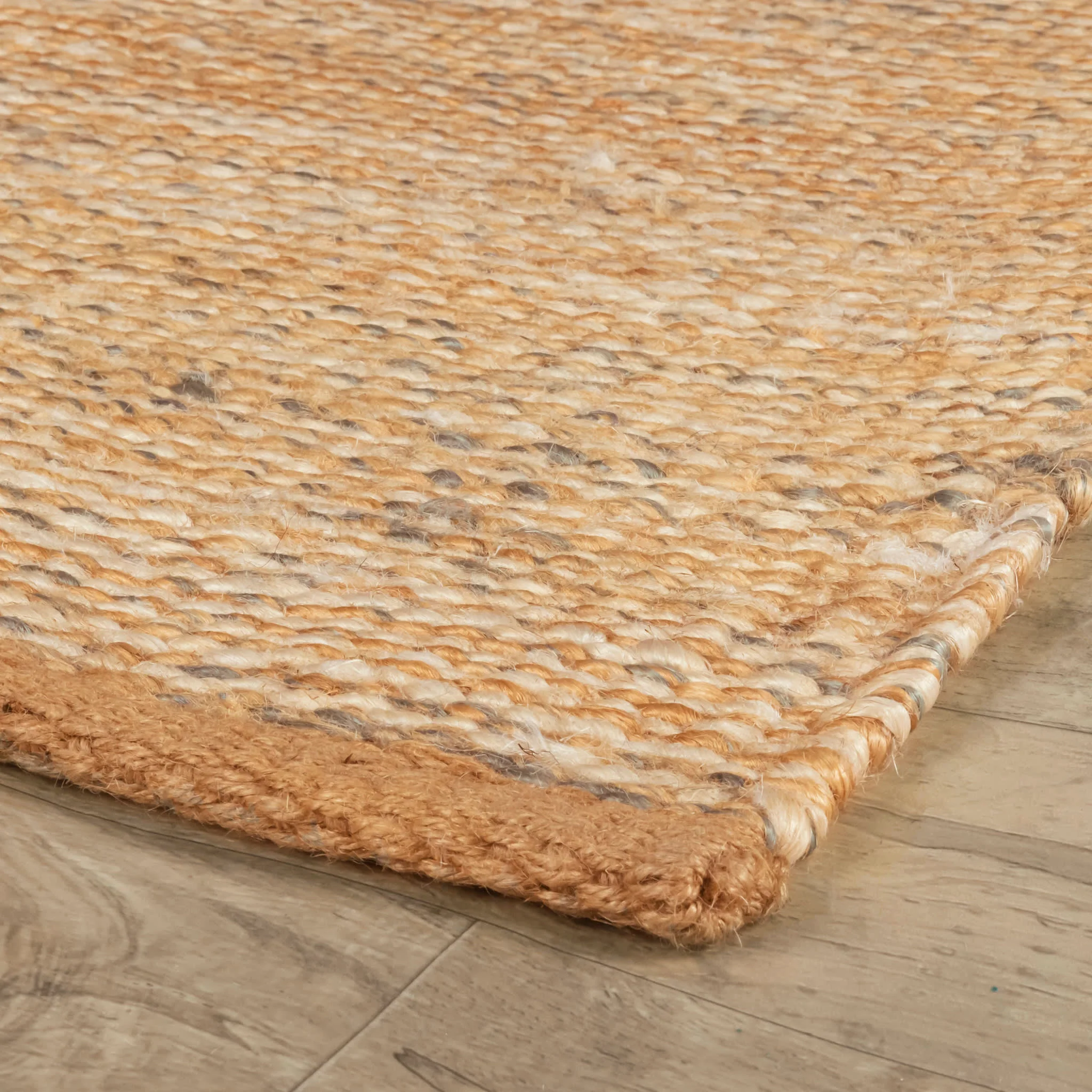Mixed Stripe Handwoven Jute Rug | Multi - Image 5