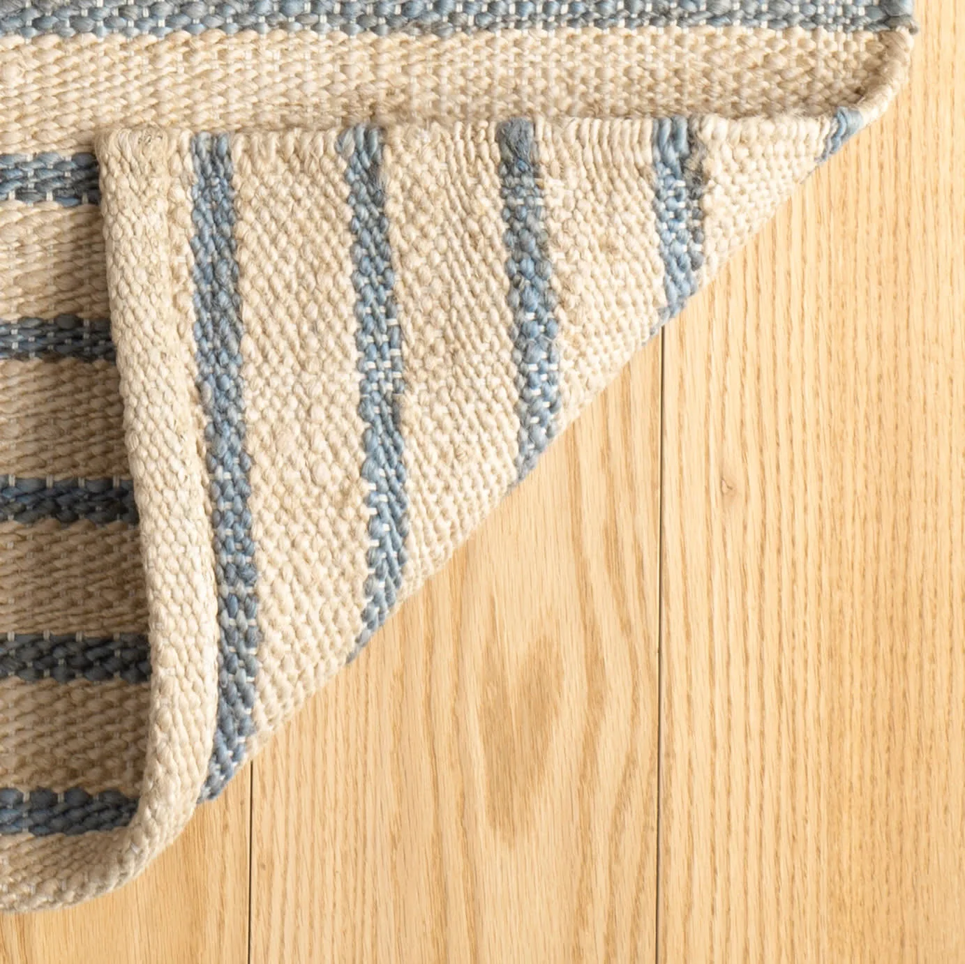 Moana Stripe Handwoven Jute Rug | Blue - Image 6