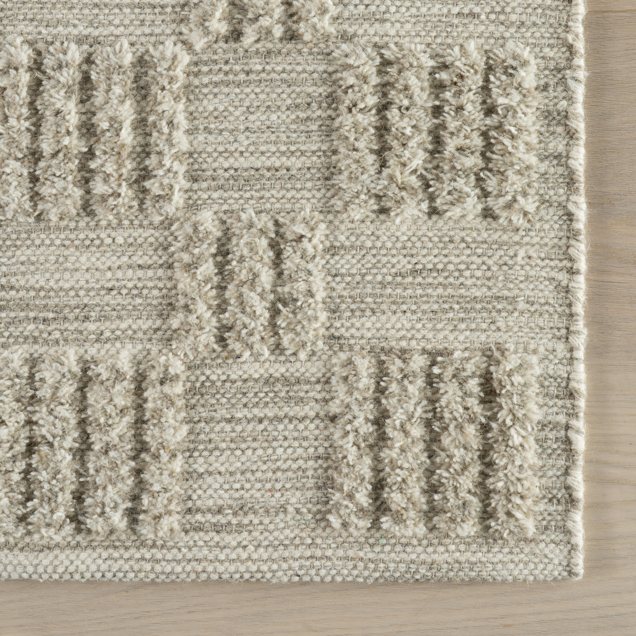 Mochaela Modern Checkered Rug | Beige - Image 4
