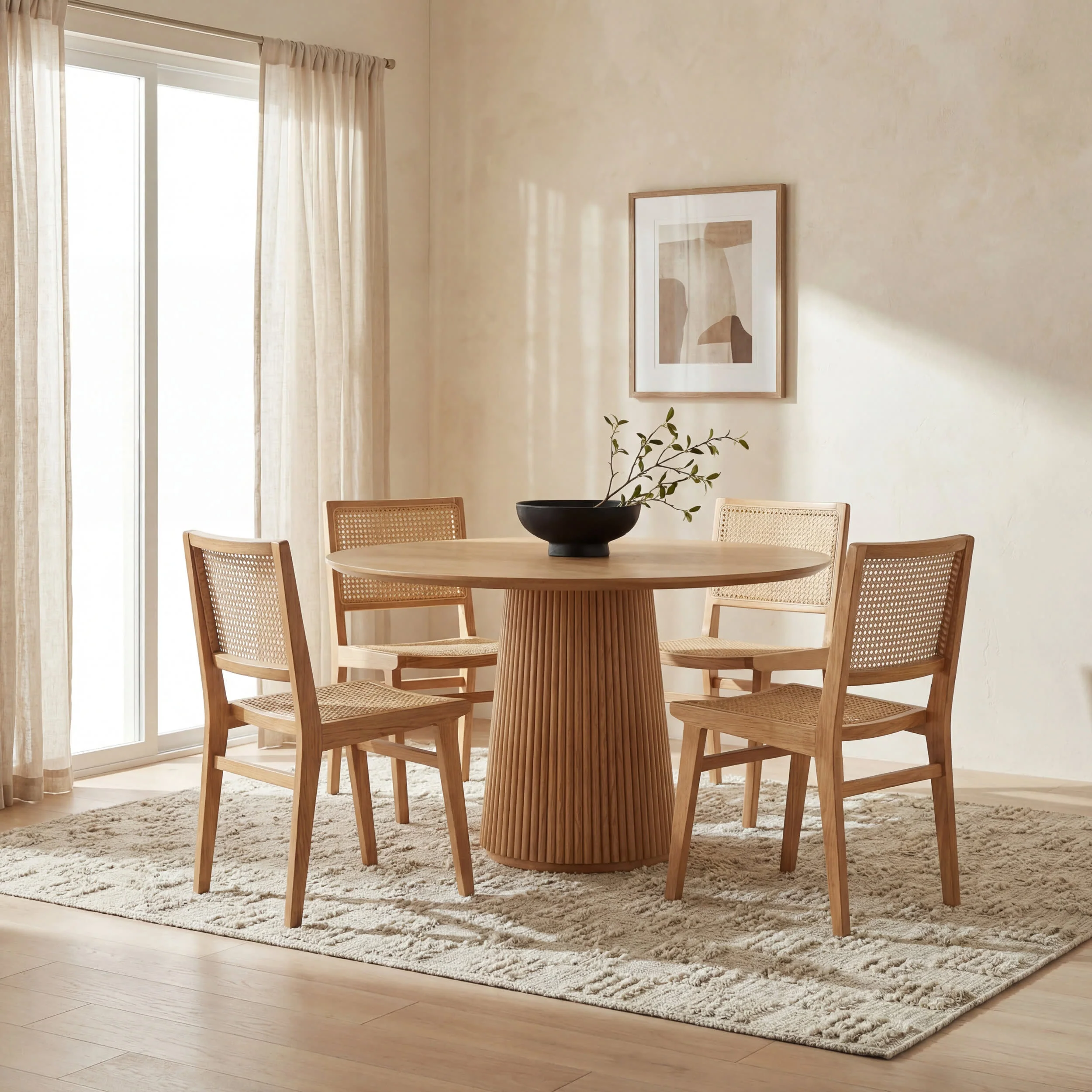 Mochaela Modern Checkered Rug | Beige - Image 7