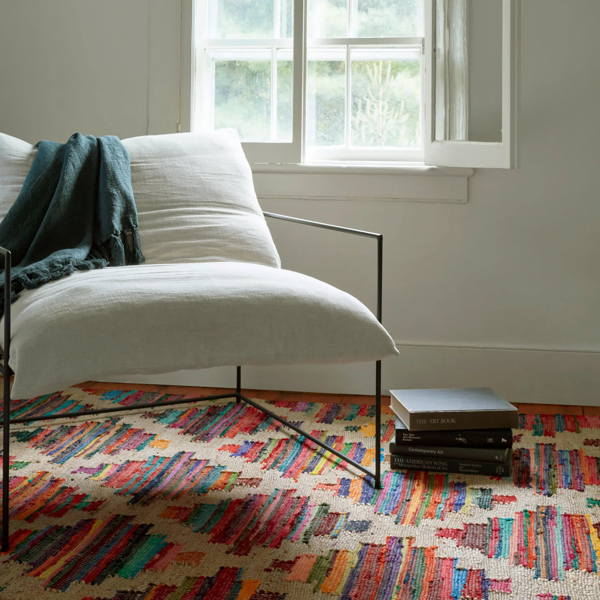 Mod Chindi Handwoven Jute Rug | Multi - Image 3
