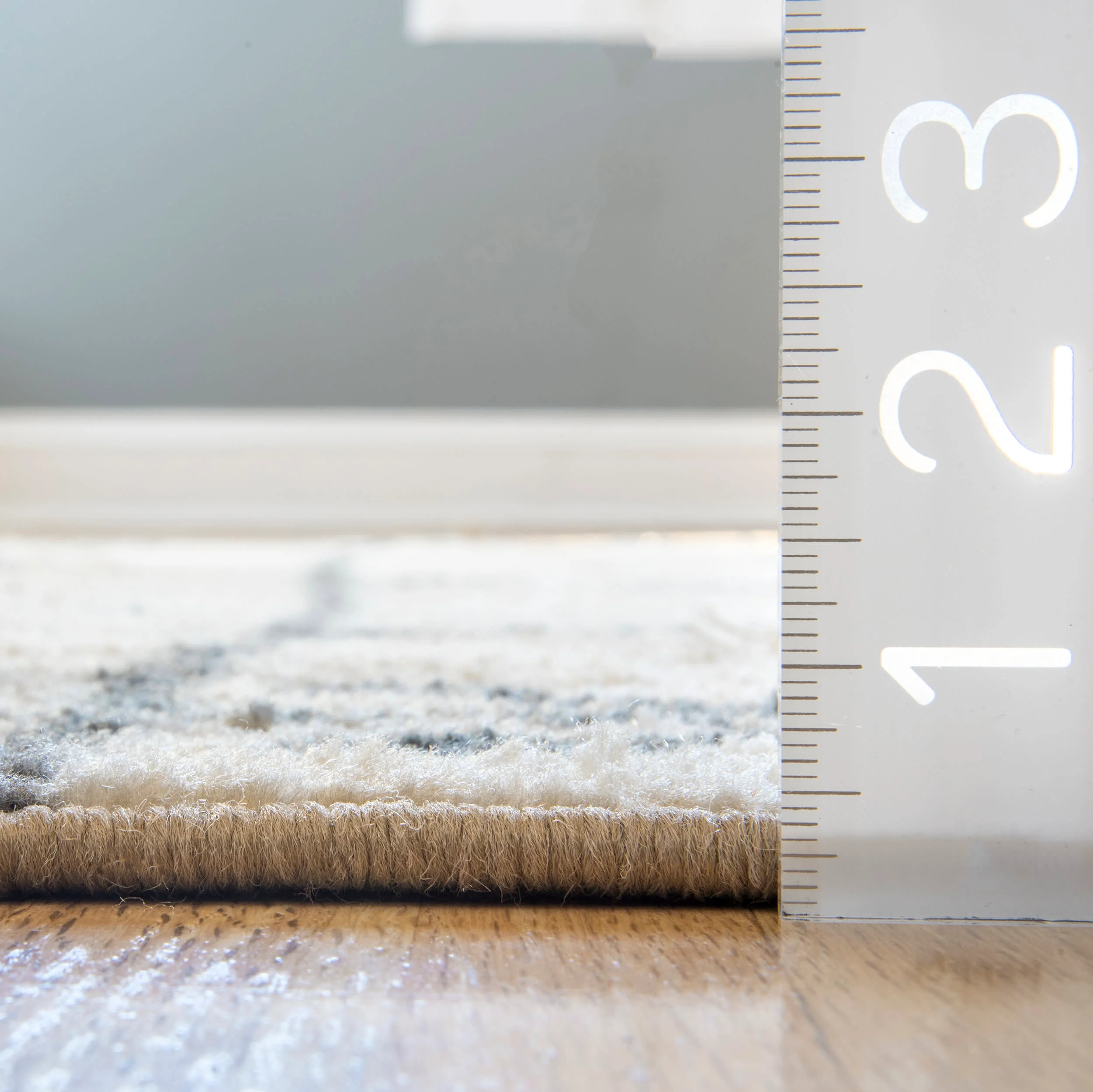 Modern Hex Non-Slip Backing Rug | Beige - Image 5