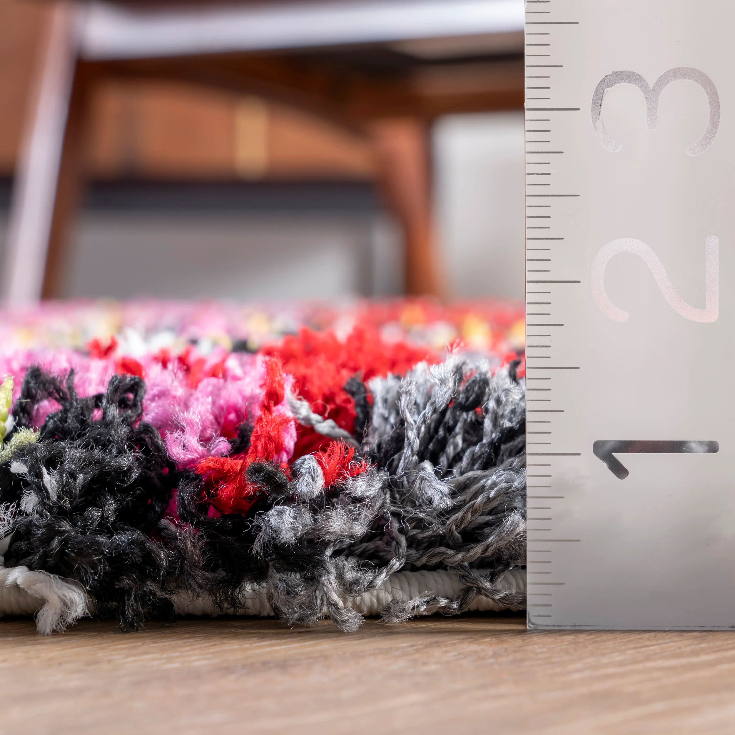 Modern Moroccan Shag Tassel Rug | Multicolor - Image 5