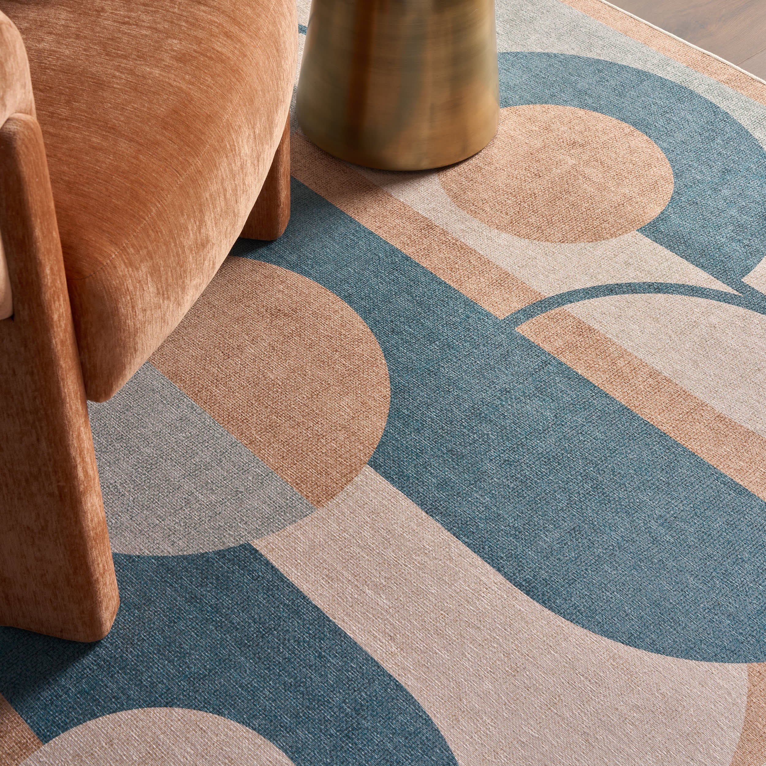 Modern Relic Geometric Washable Rug by Society6 | Multicolor - Image 5
