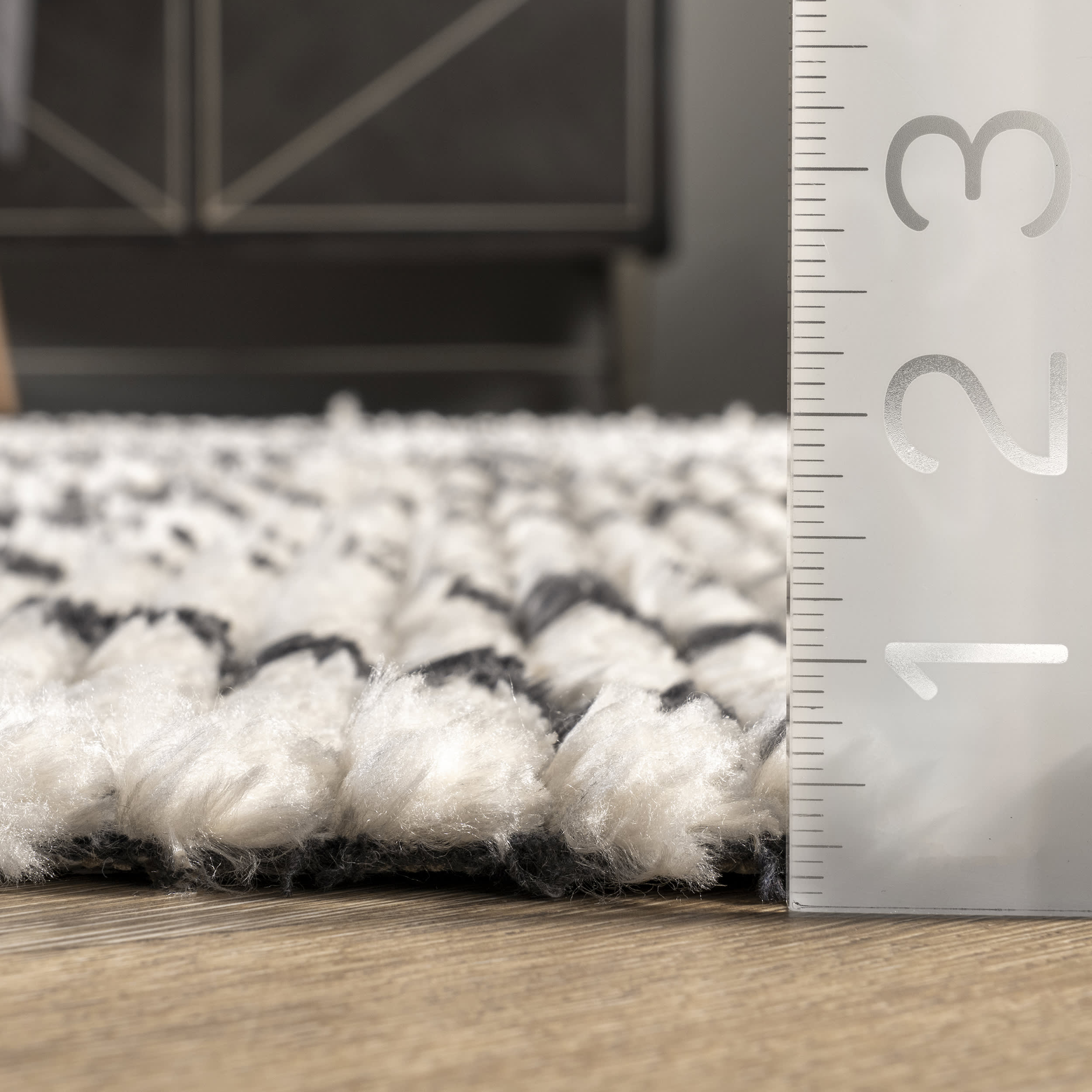 Modern Tessellation Tasseled Rug | Beige - Image 5