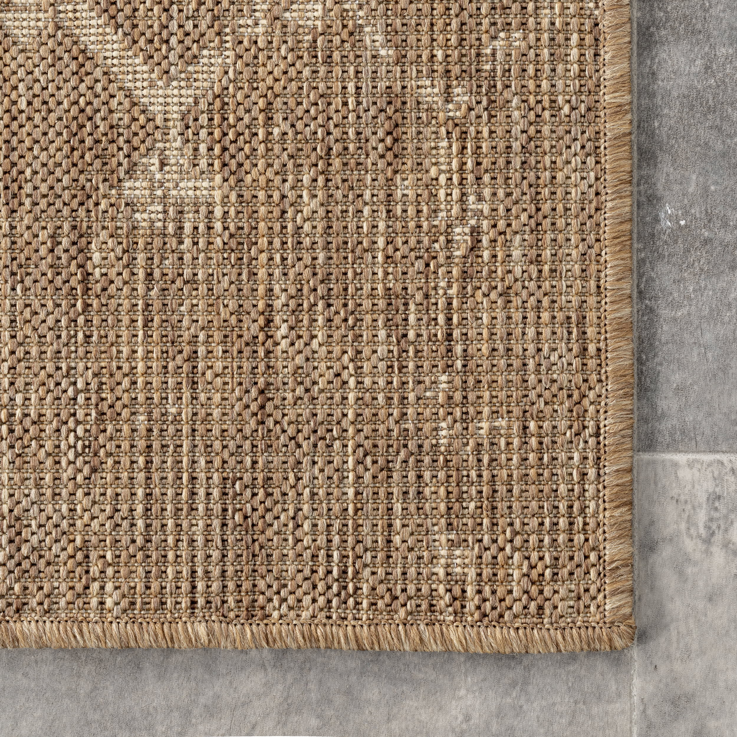 Modern Trellis Indoor/Outdoor Rug | Brown - Image 3