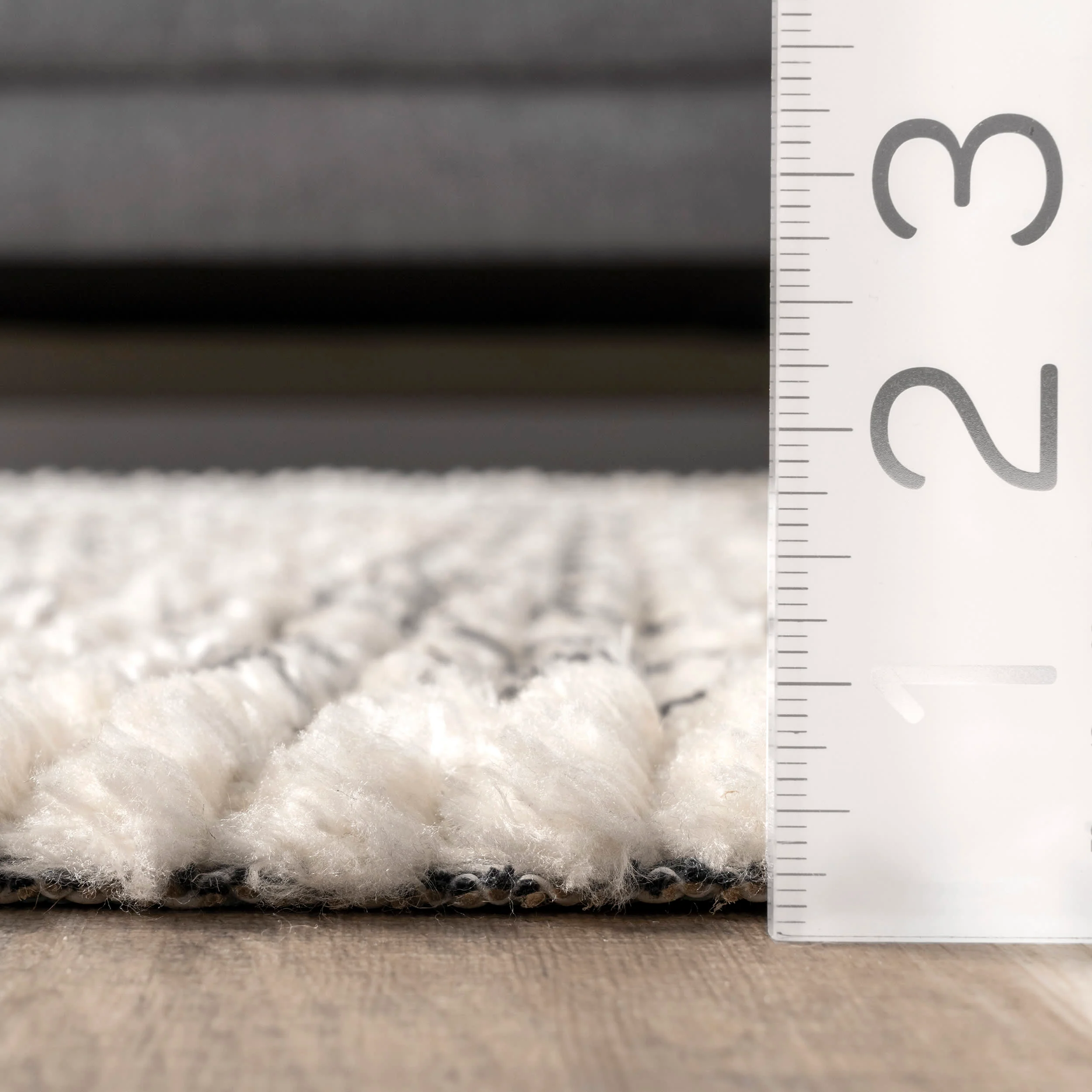 Modern Trellis Tasseled Rug | Beige - Image 5