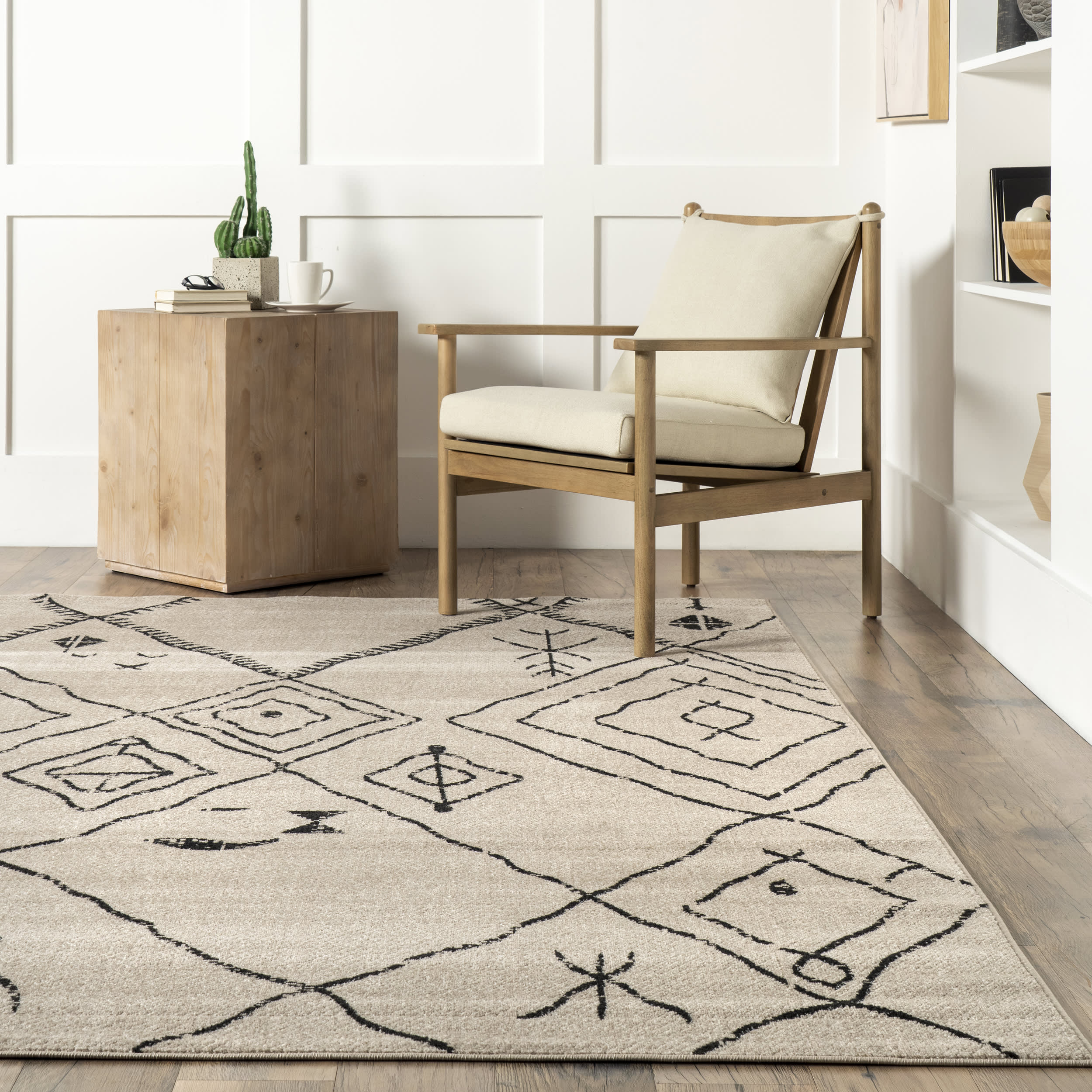 Modern Tribal Rug | Beige - Image 4