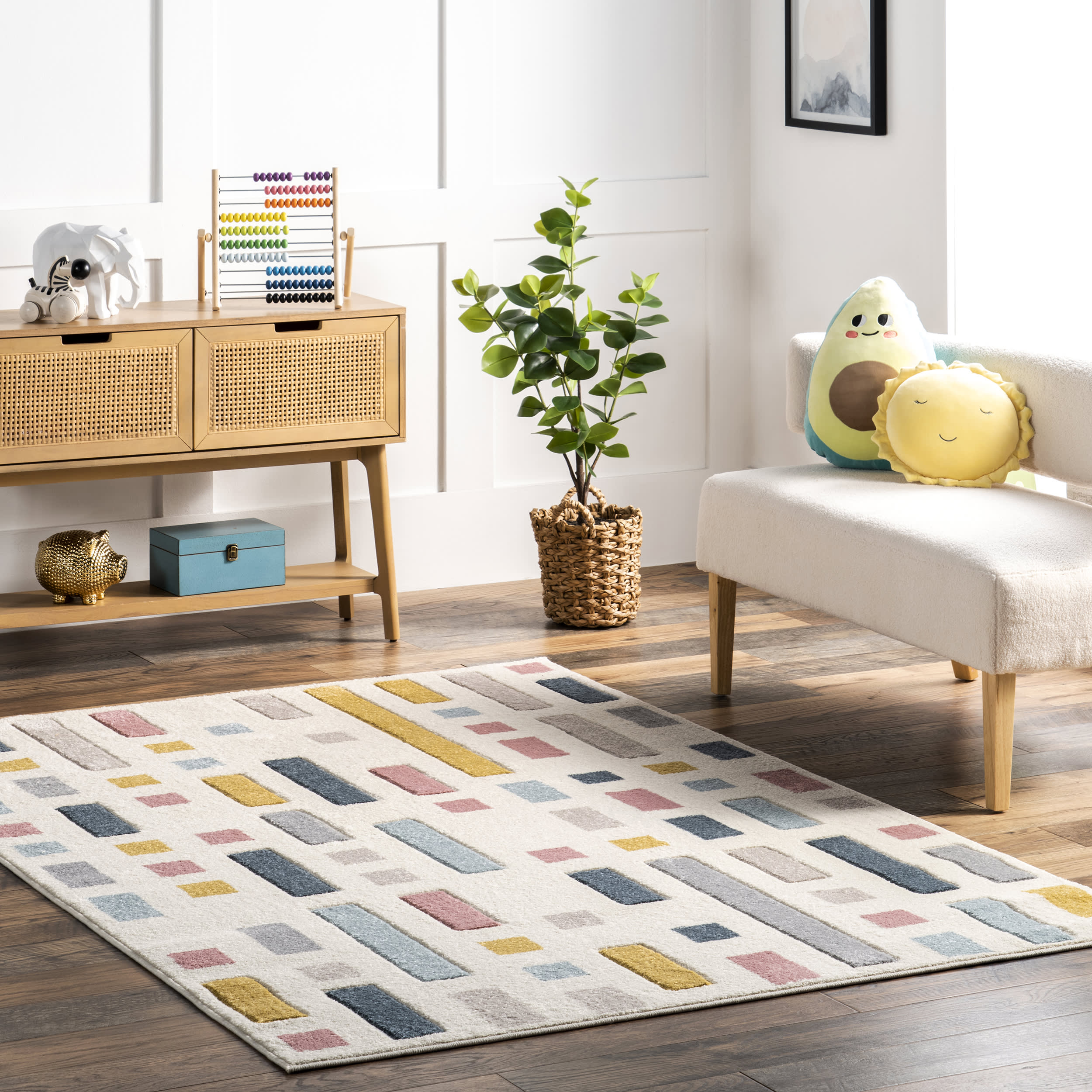 Mollie Kids Color Block Rug | Multicolor - Image 2