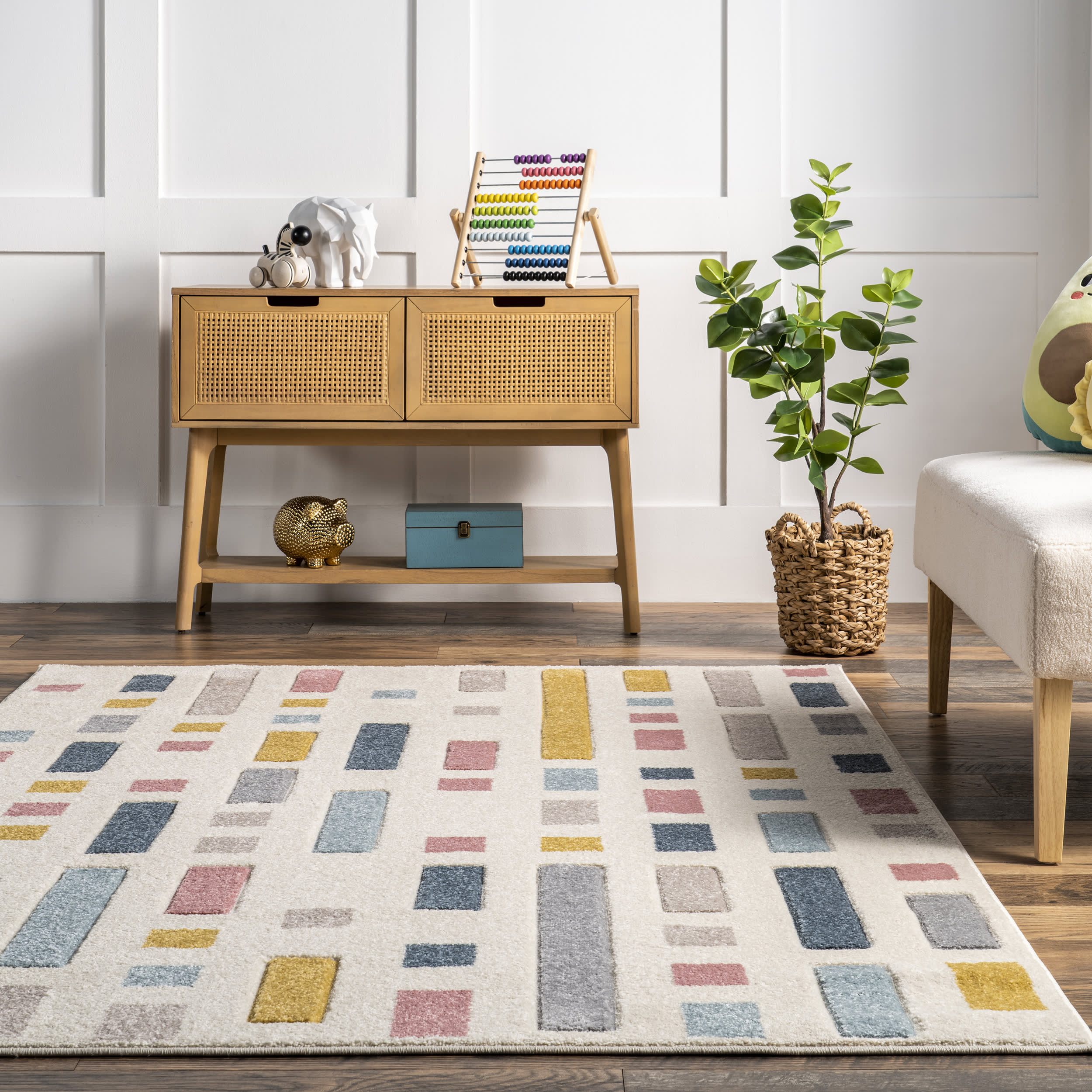 Mollie Kids Color Block Rug | Multicolor - Image 4