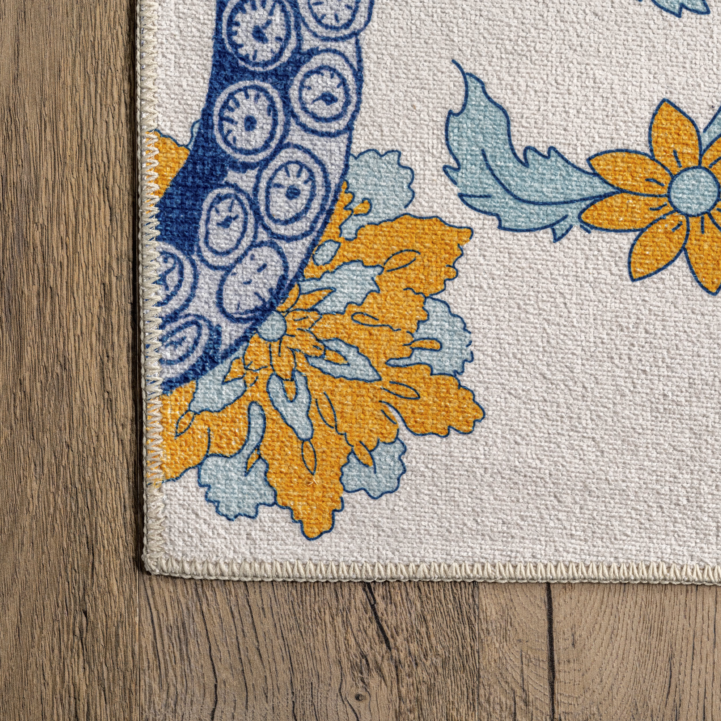 Molly Octopus Washable Rug | Blue - Image 3