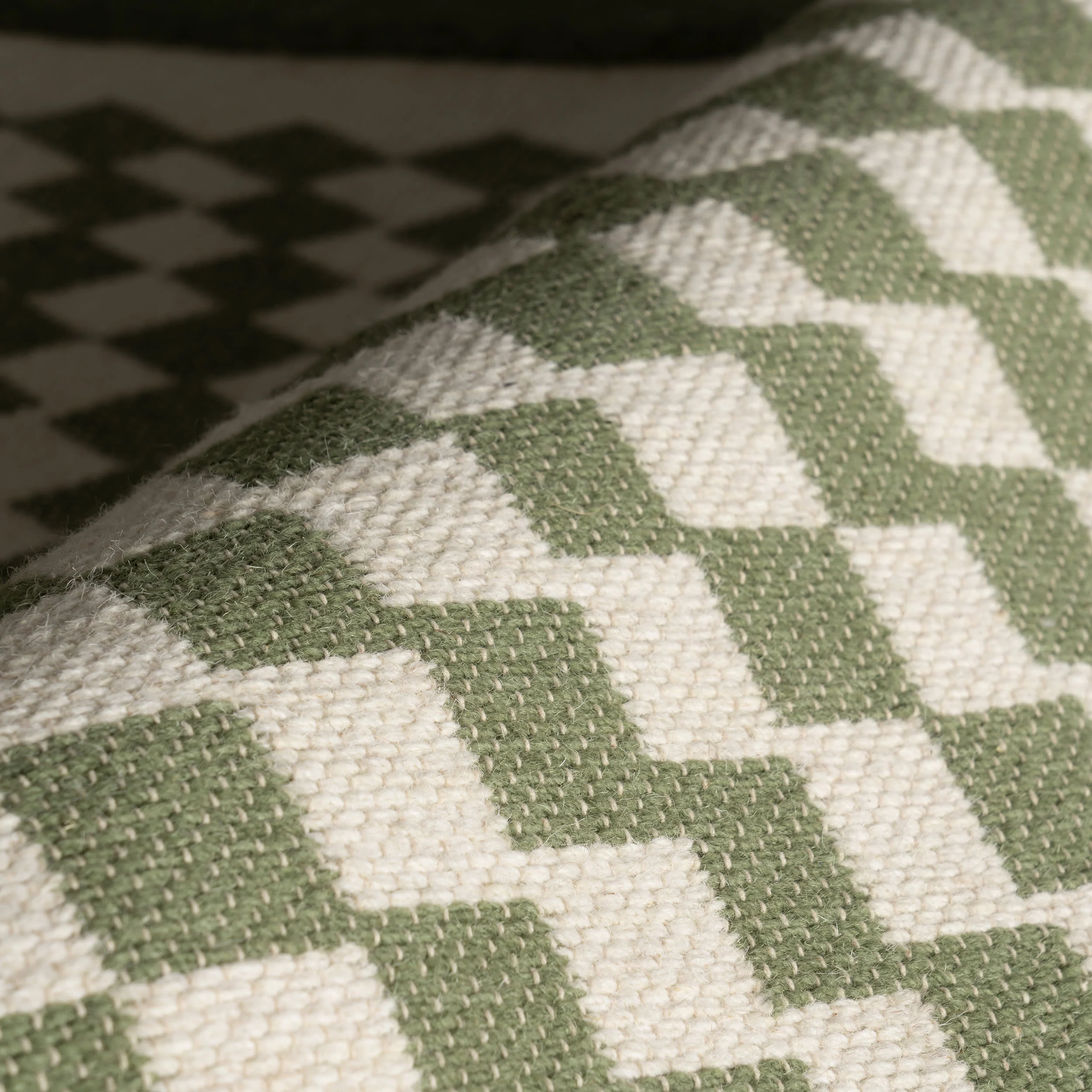 Monda Moroccan Bohemian Hand Woven Rug | Green - Image 3