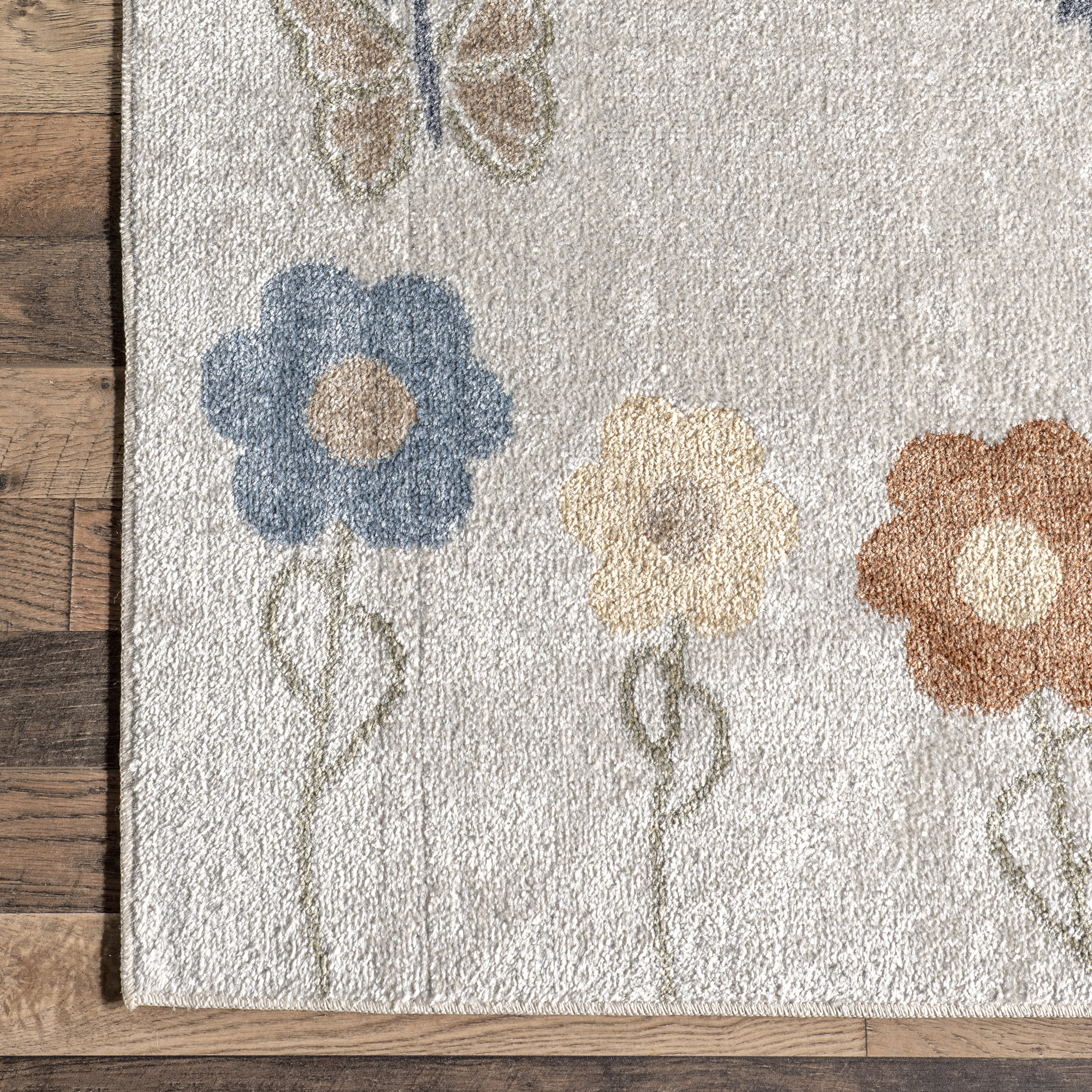 Monika Kids Animal Friends Washable Rug | Light Beige - Image 3