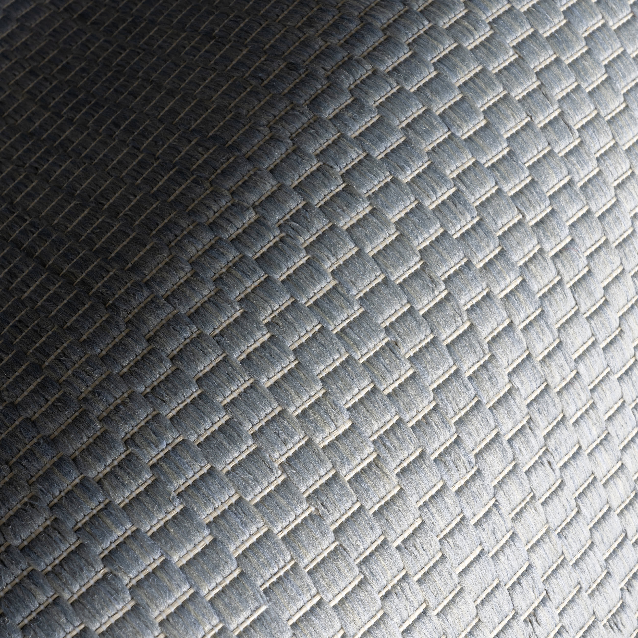 Monochrome Bordered Indoor/Outdoor Rug | Slate Blue - Image 3