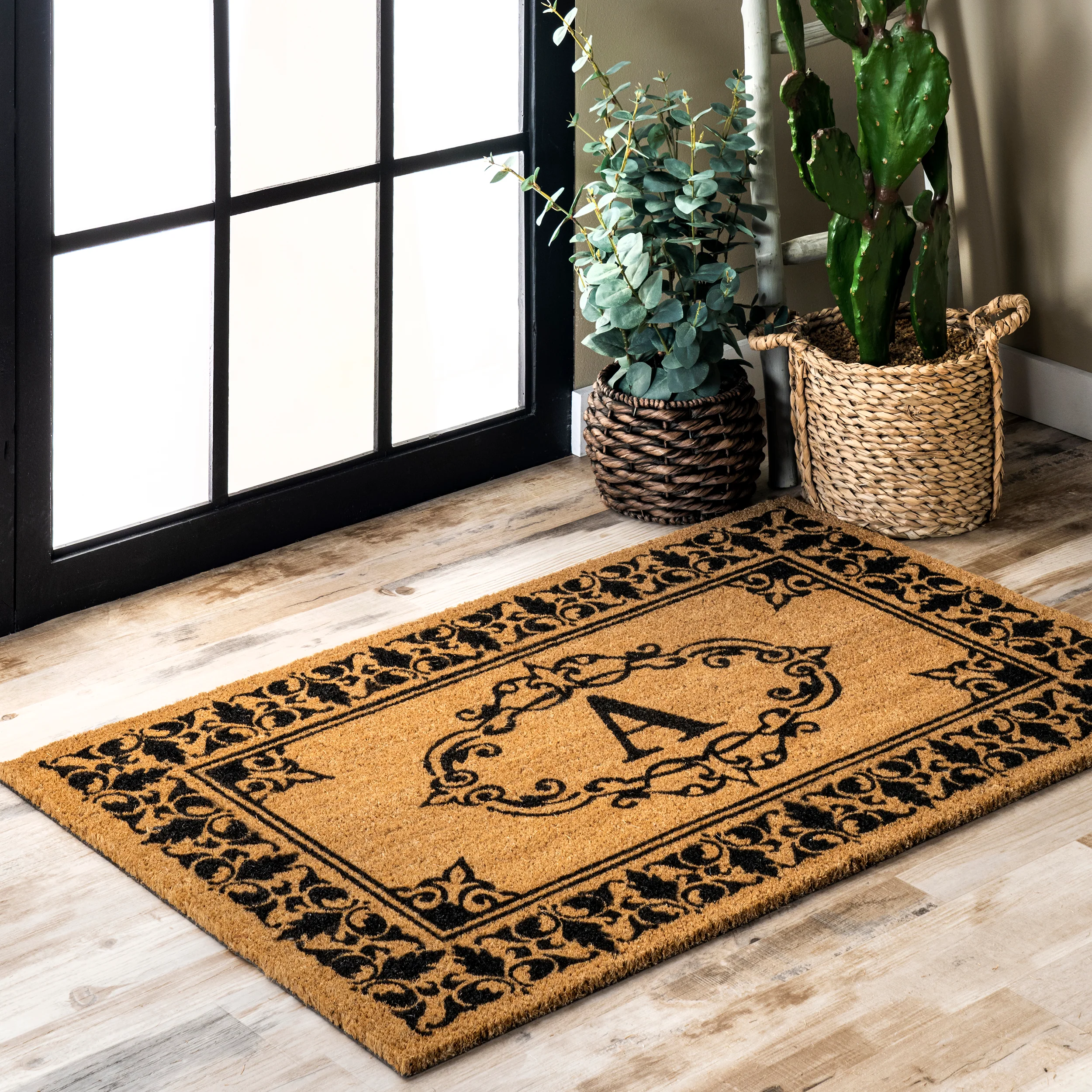 Monogrammed Outdoor Welcome Door Mat | Letter A - Image 2