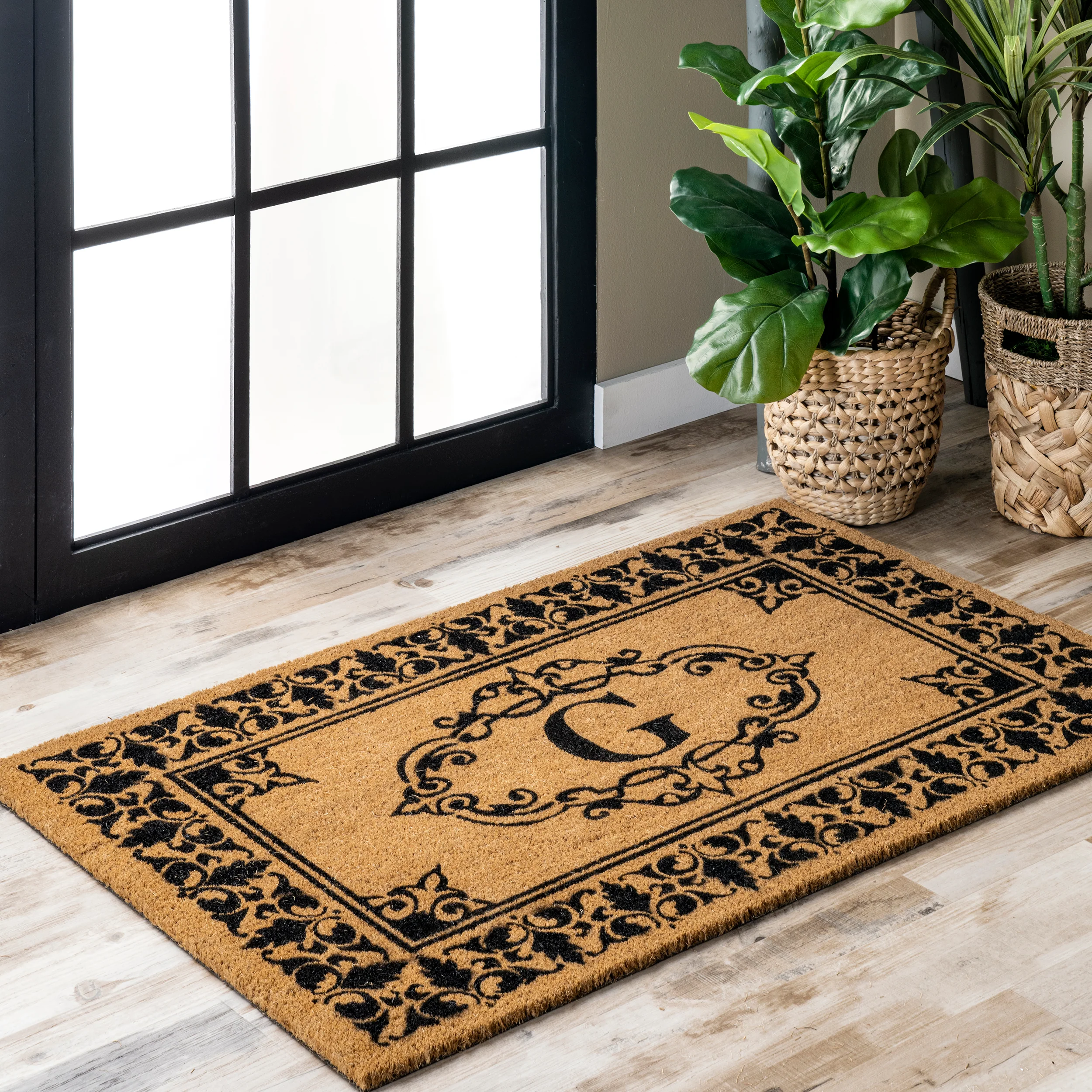 Monogrammed Outdoor Welcome Door Mat | Letter G - Image 2