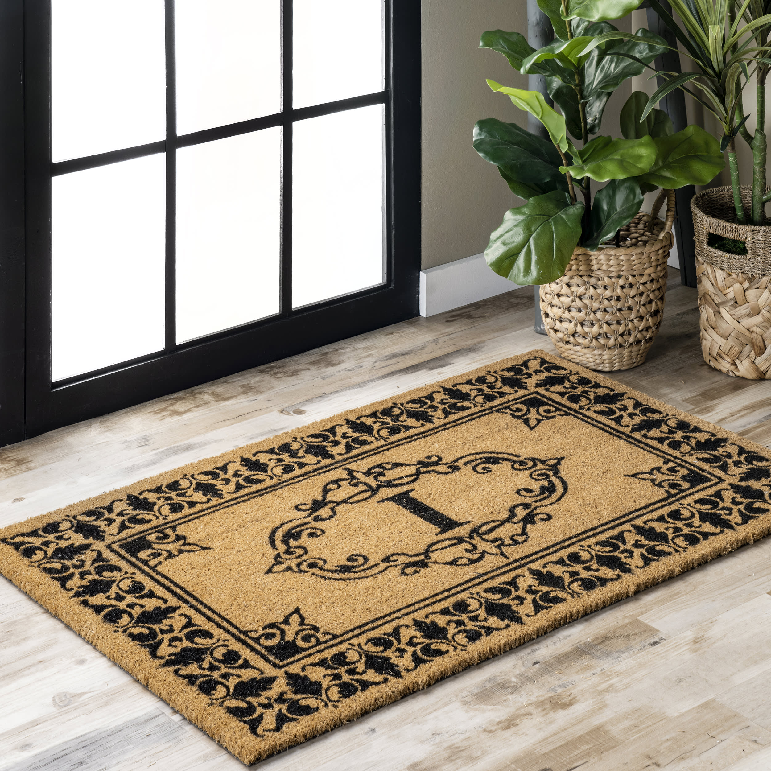 Monogrammed Outdoor Welcome Door Mat | Letter I - Image 2