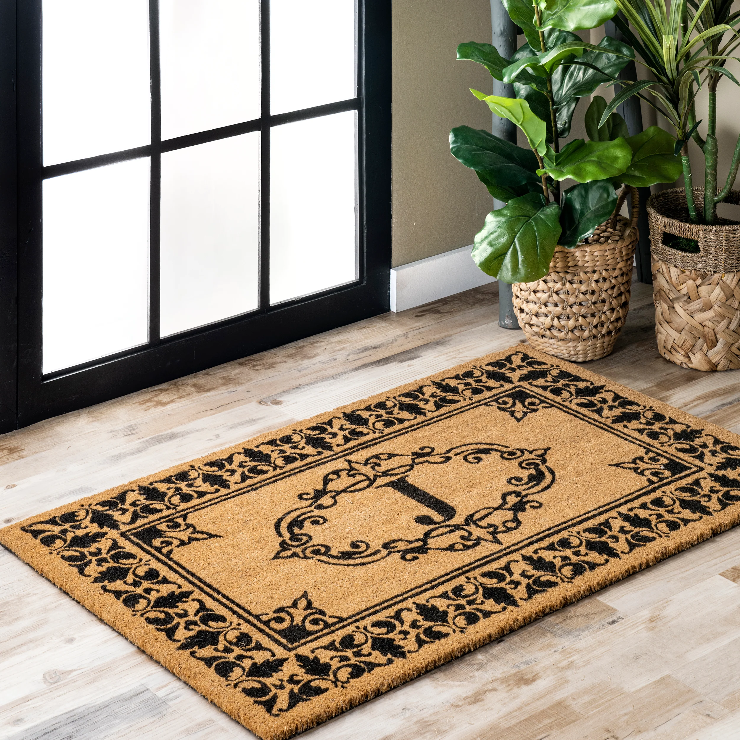 Monogrammed Outdoor Welcome Door Mat | Letter J - Image 2