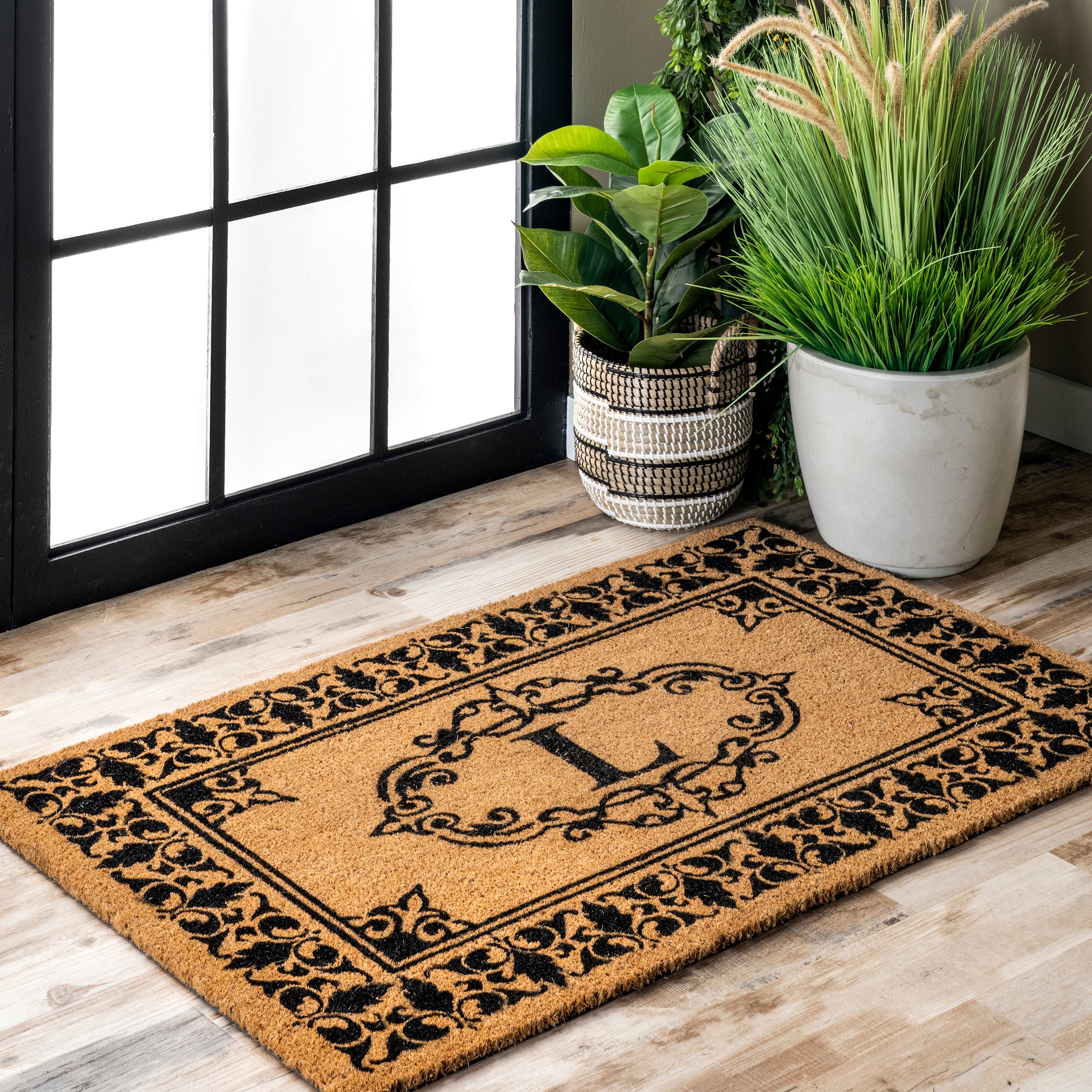 Monogrammed Outdoor Welcome Door Mat | Letter L - Image 2