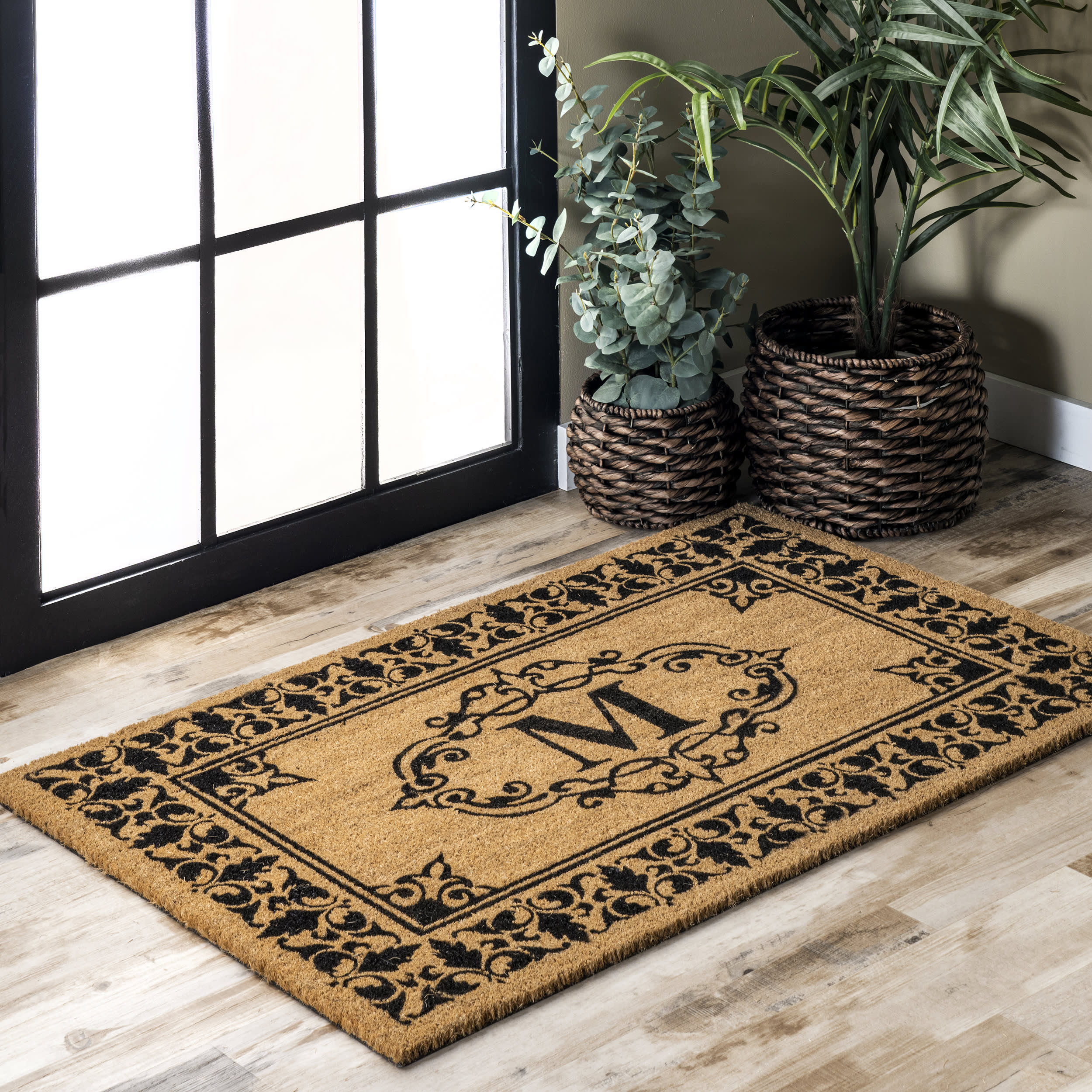 Monogrammed Outdoor Welcome Door Mat | Letter M - Image 2