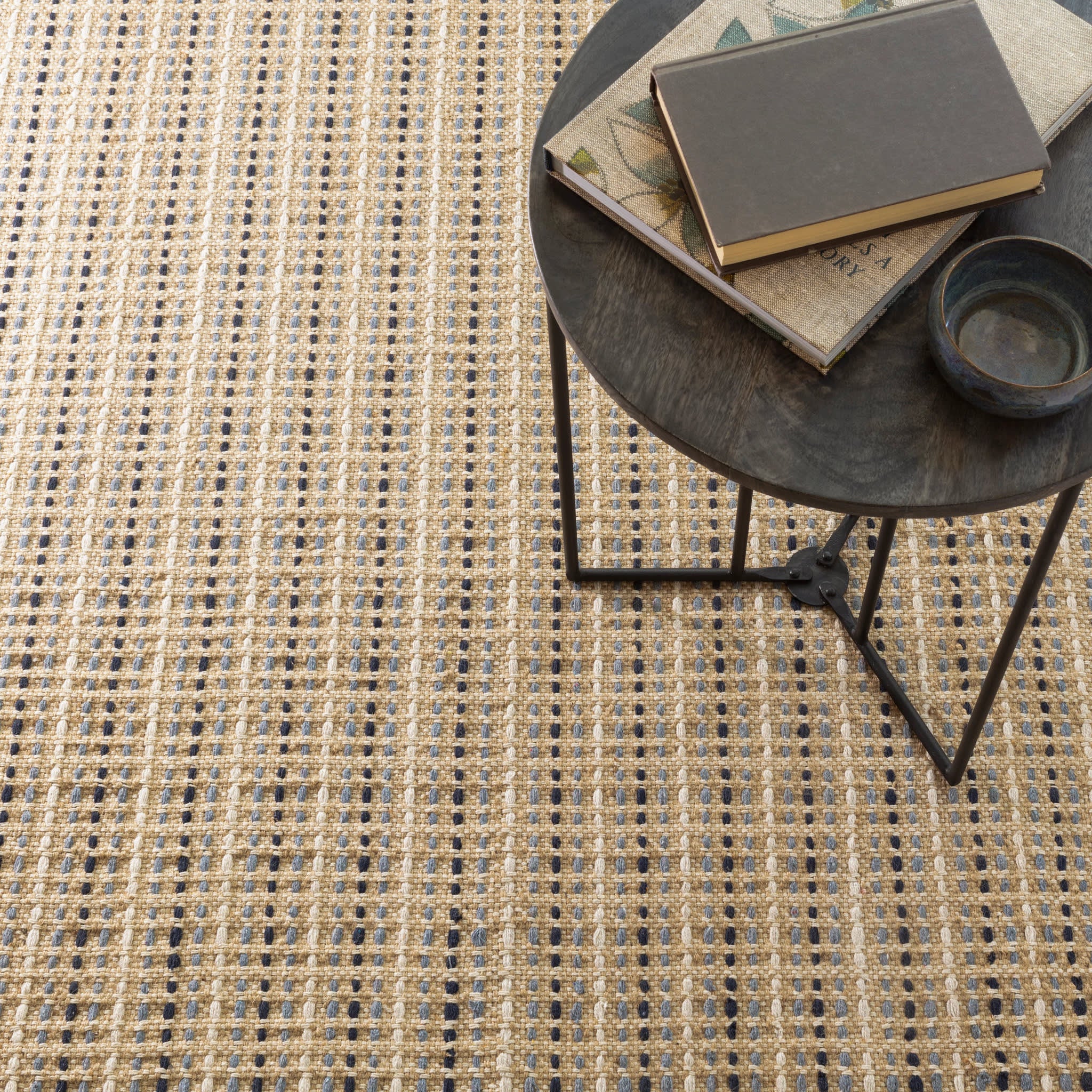 Monroe Handwoven Jute Rug | Blue - Image 3