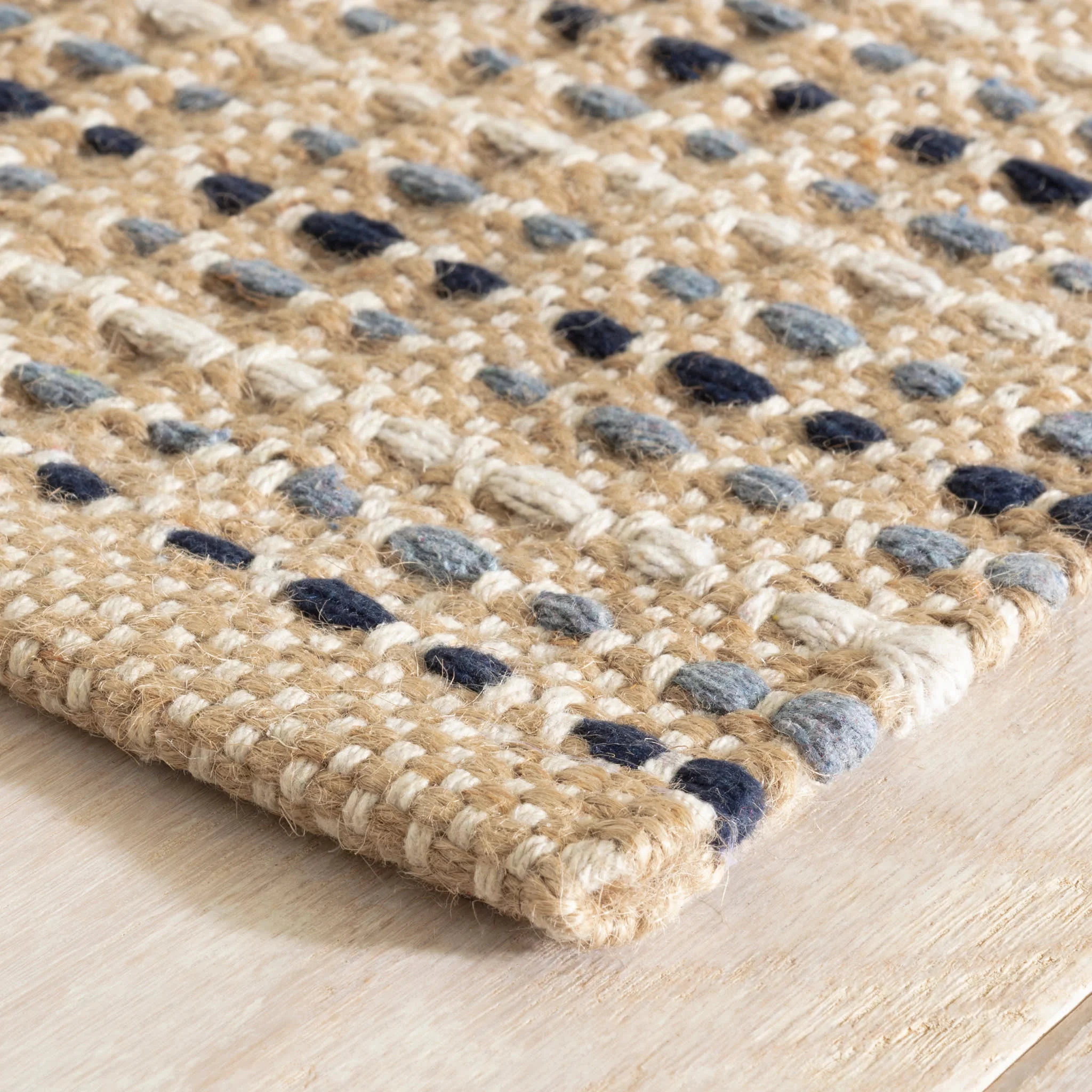 Monroe Handwoven Jute Rug | Blue - Image 4