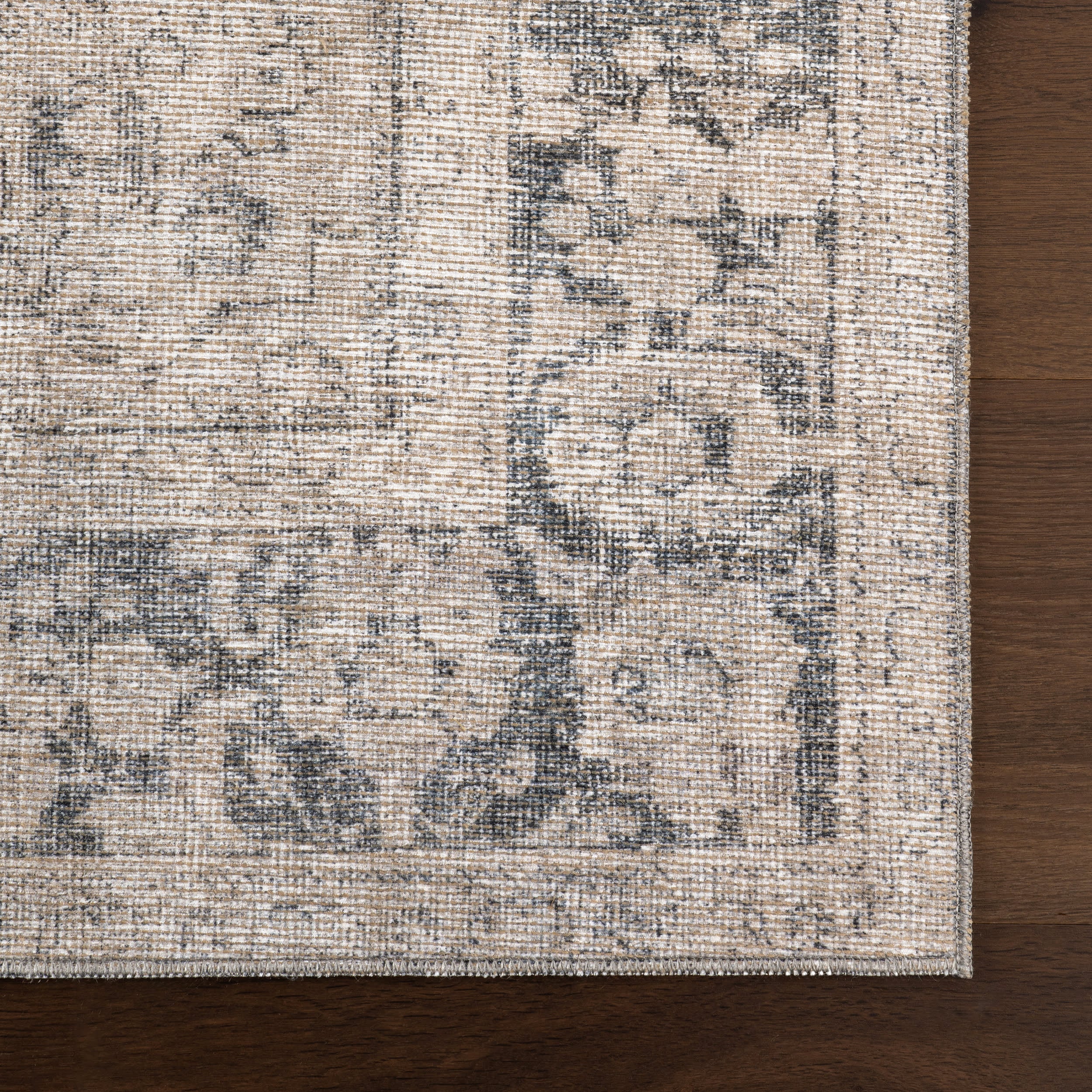 Montclair Antiqued Jute-Blend Rug | Grey - Image 4