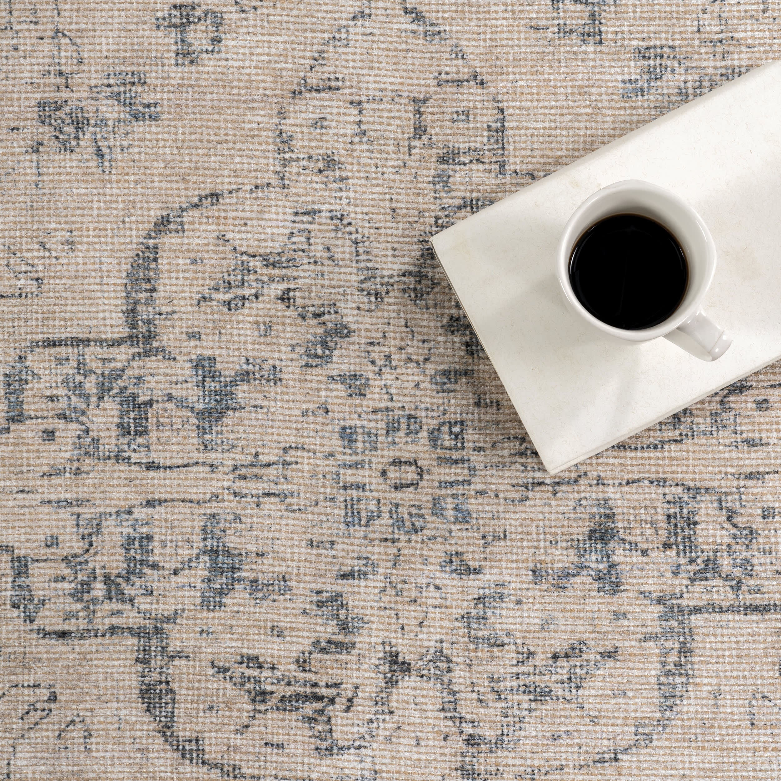 Montclair Antiqued Jute-Blend Rug | Grey - Image 8