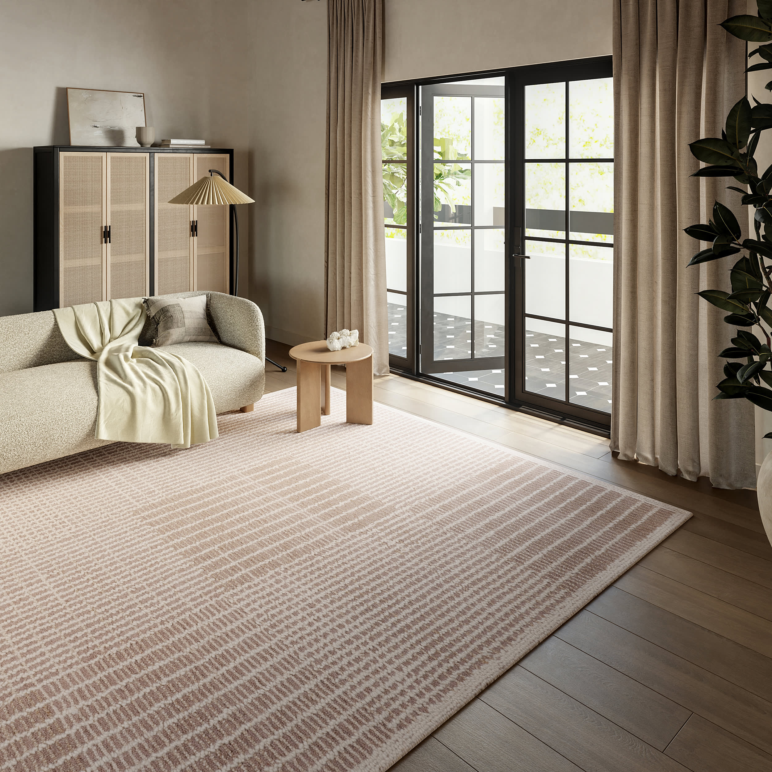Montecito Tiled Wool Rug | Light Purple - Image 2