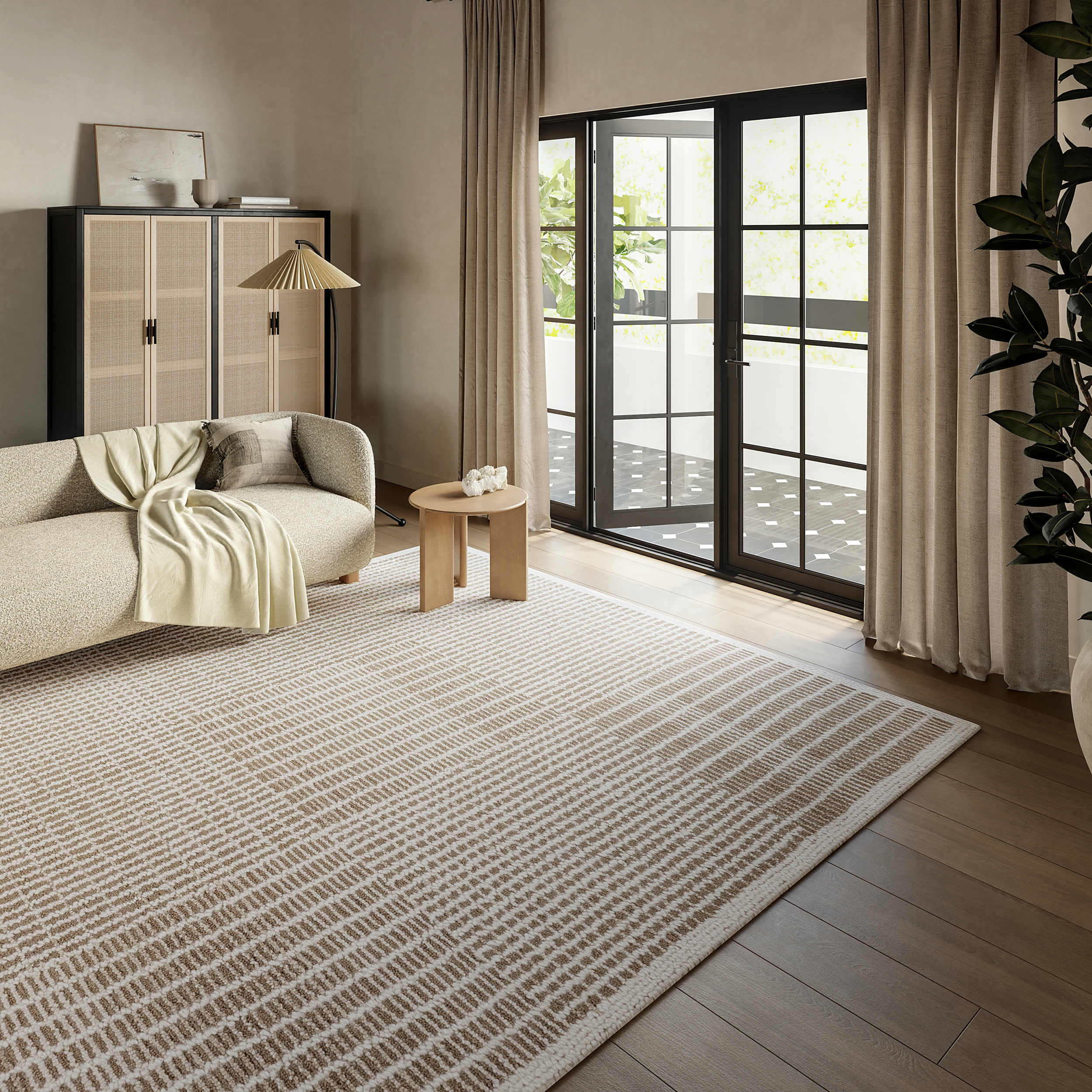 Montecito Tiled Wool Rug | Taupe - Image 2
