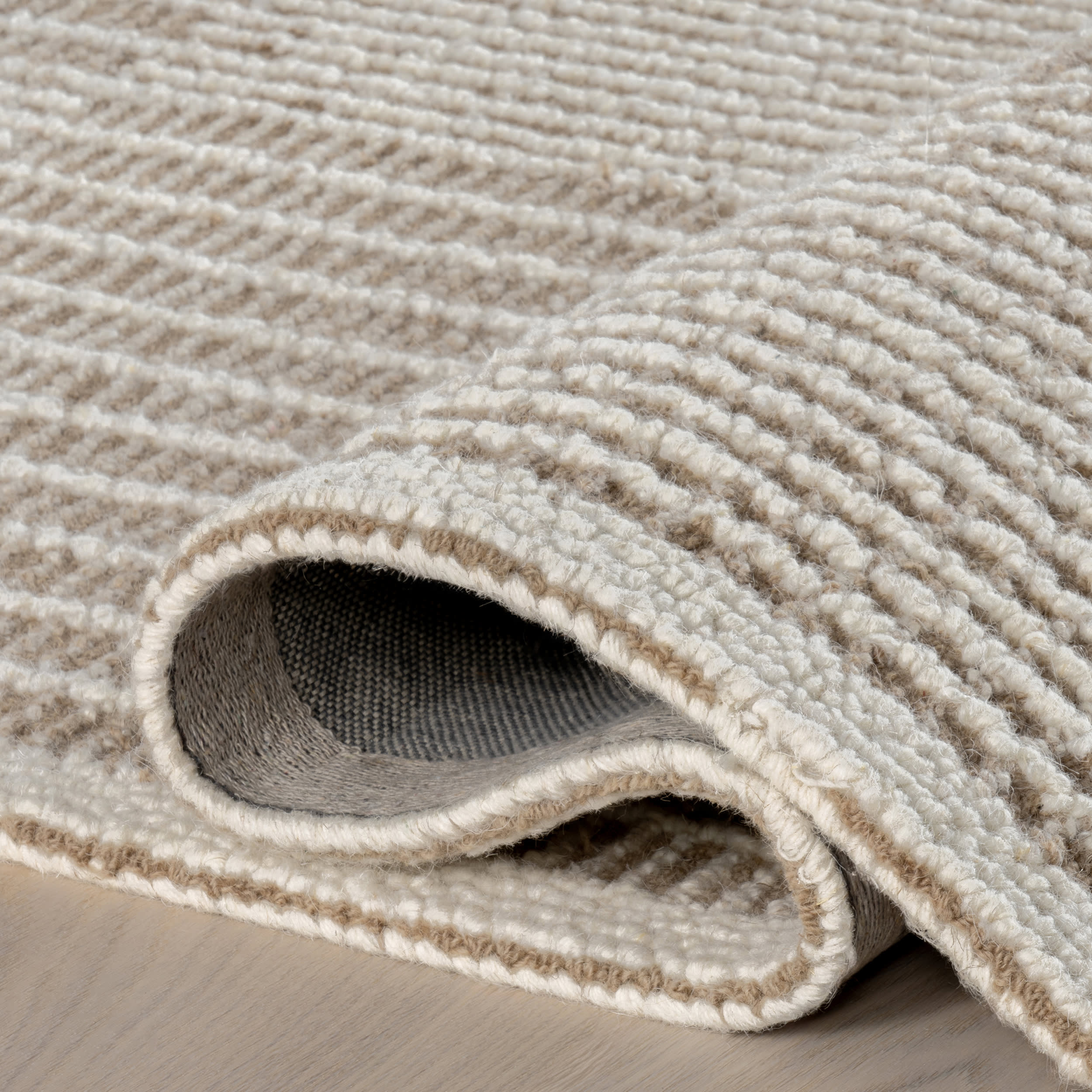 Montecito Tiled Wool Rug | Taupe - Image 8