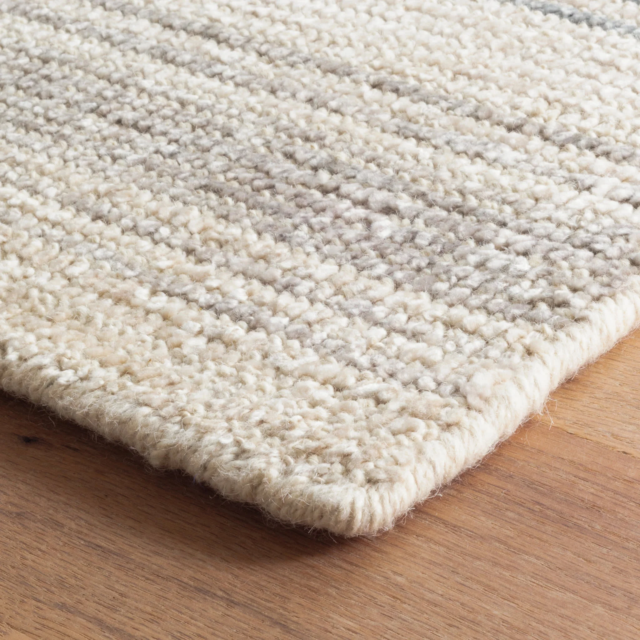 Moonshine Handwoven Cotton/Viscose Rug | Neutral - Image 4