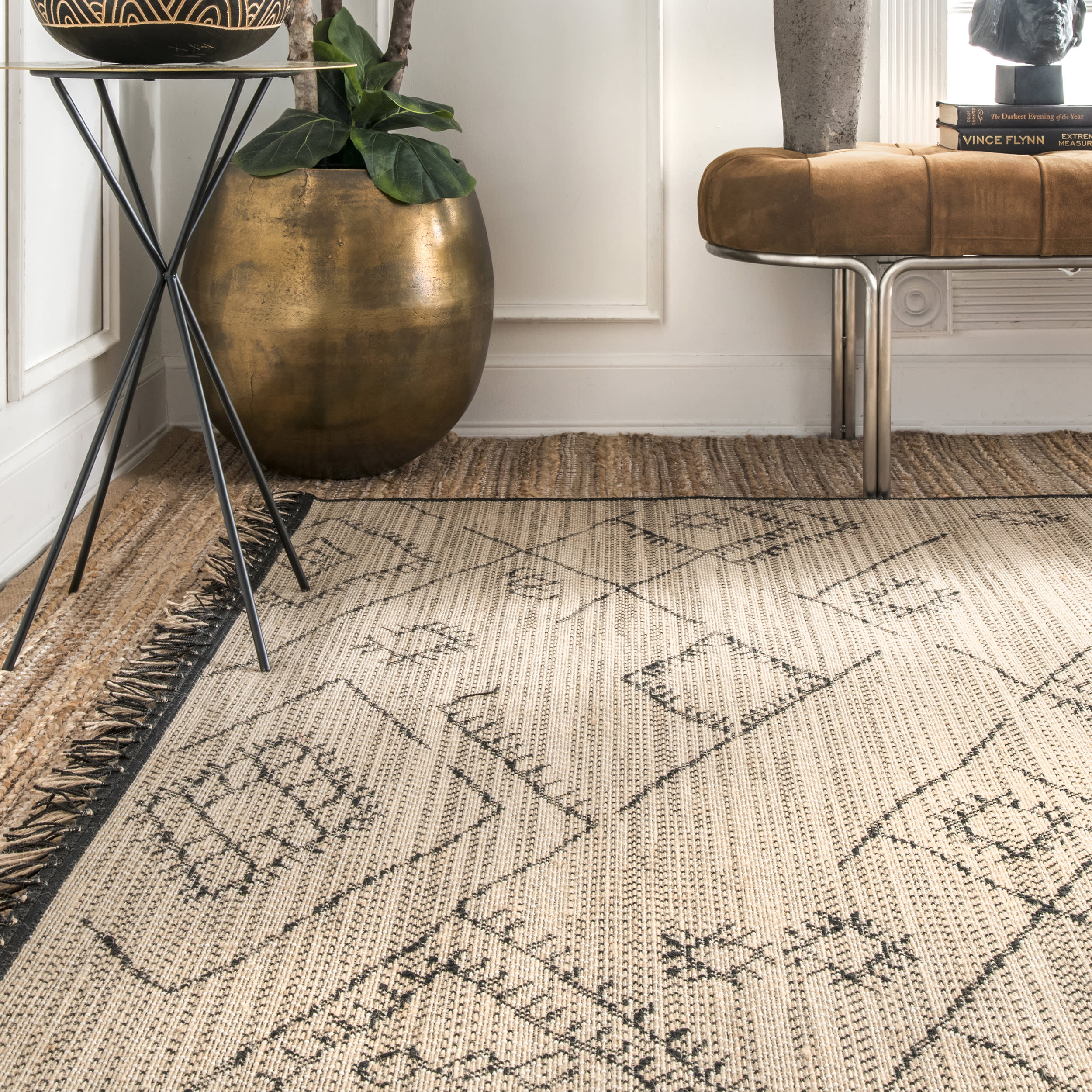 Moroccan Abstract Rug | Ivory - Image 4