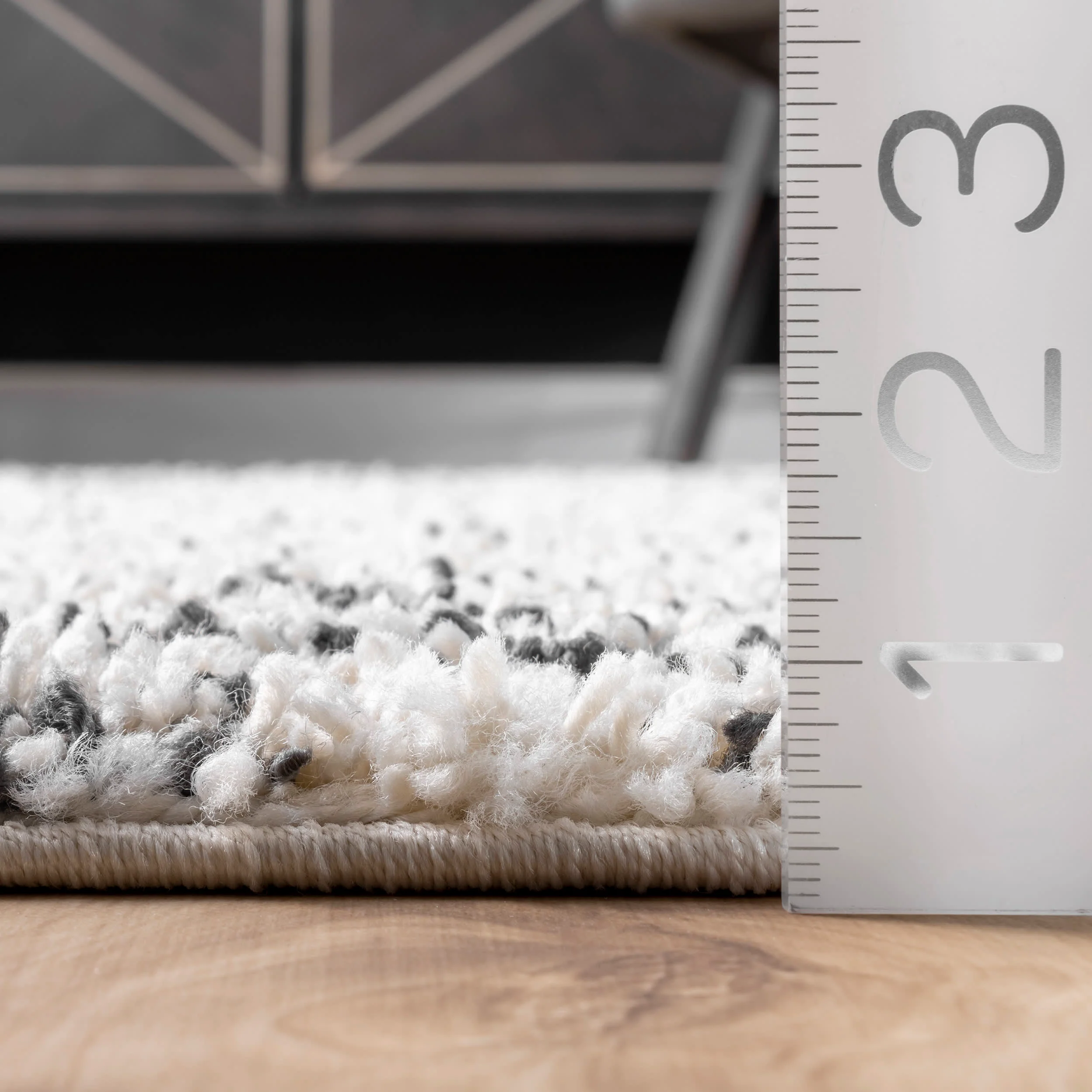 Moroccan Chevron Tassel Rug | Off White - Image 5