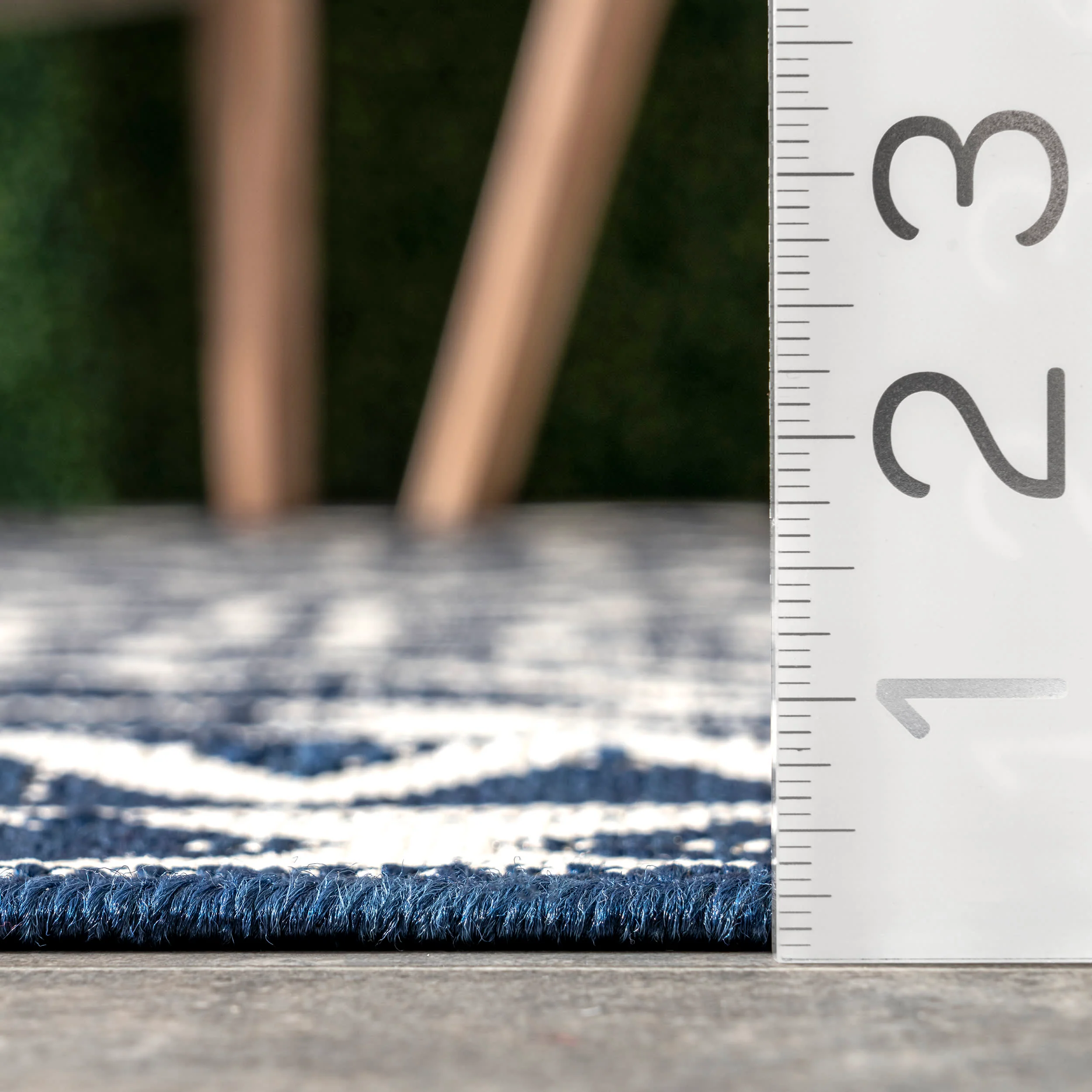 Moroccan Diamond Indoor/Outdoor Rug | Blue - Image 5