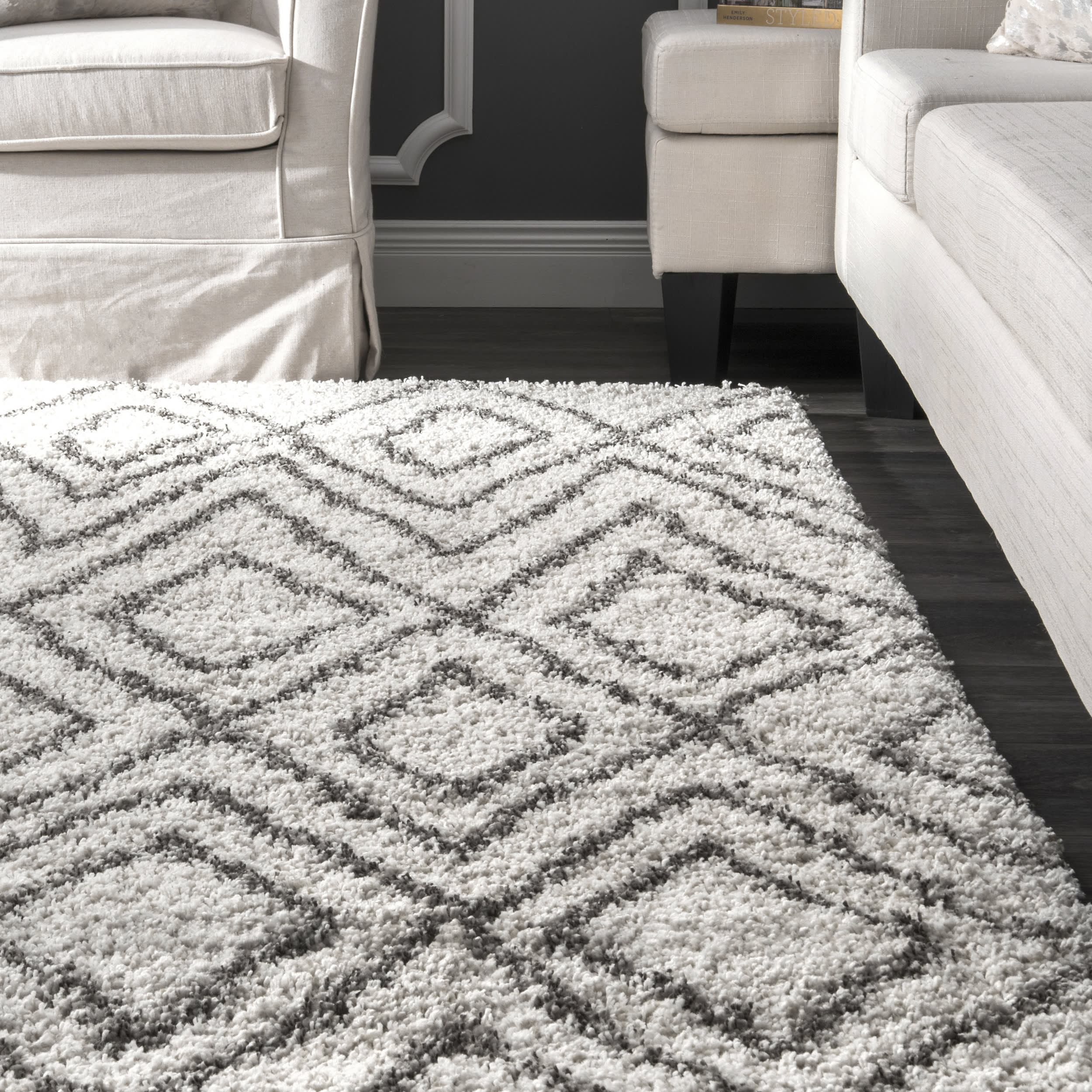 Moroccan Diamond Rug | Ivory - Image 4