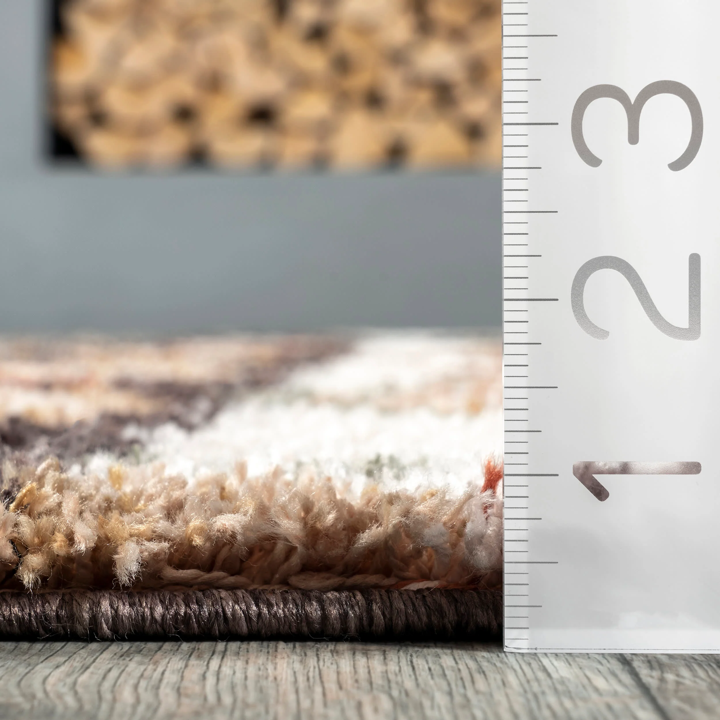 Moroccan Diamond Shag With Tassels Rug | Grey - Image 5