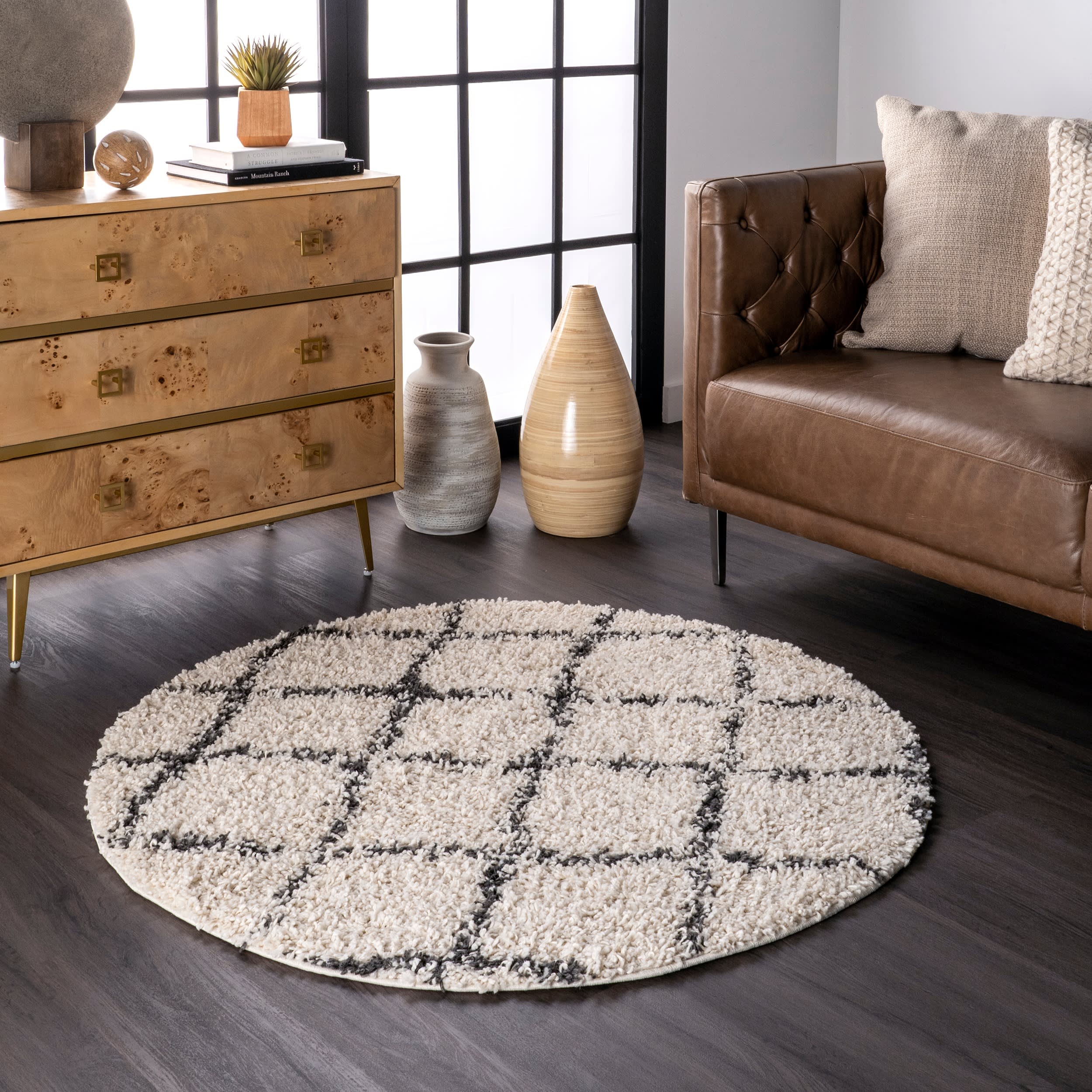 Jessie Moroccan Lattice Tassel Area Rug | Off White - Image 2