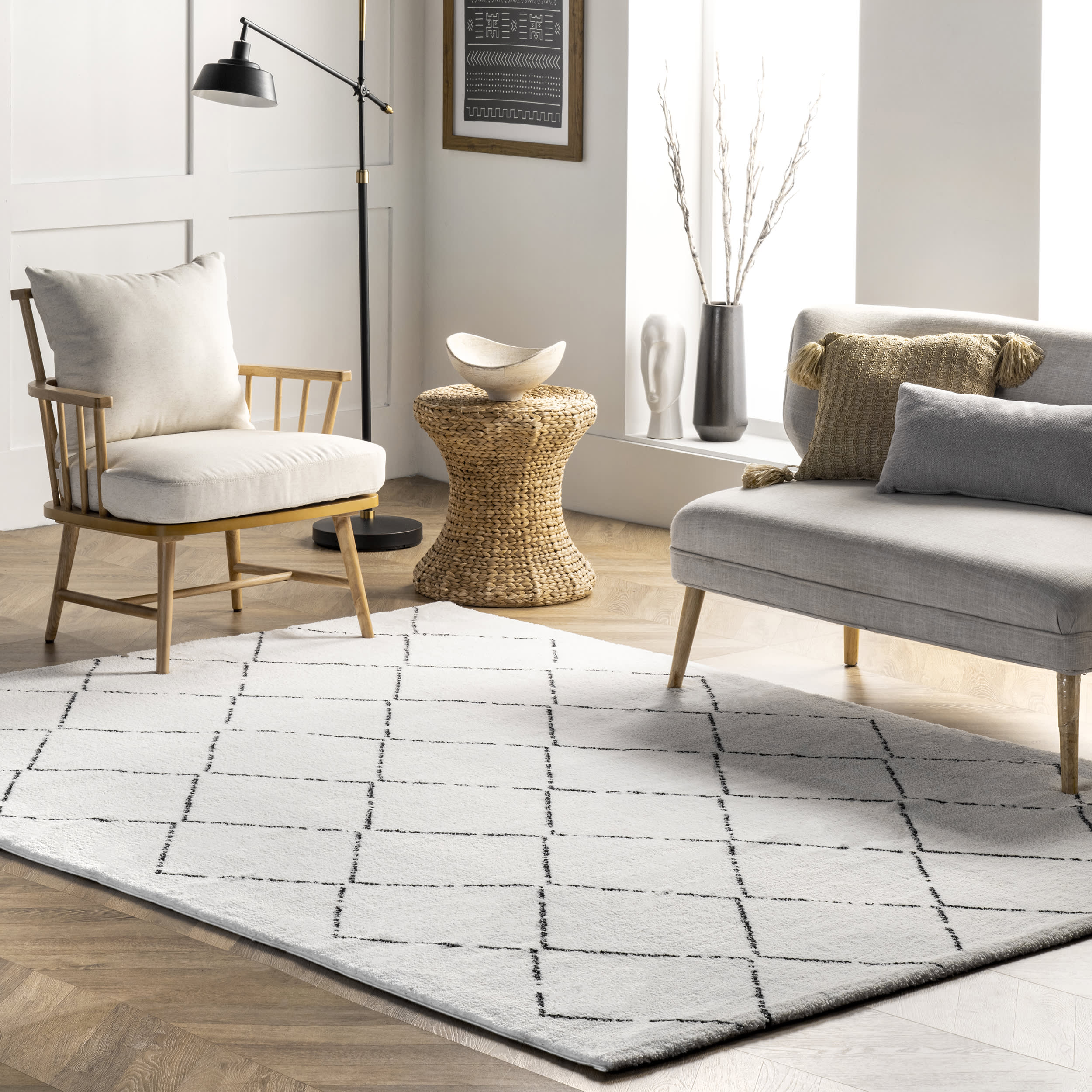 Moroccan Shag Rug | Natural - Image 2