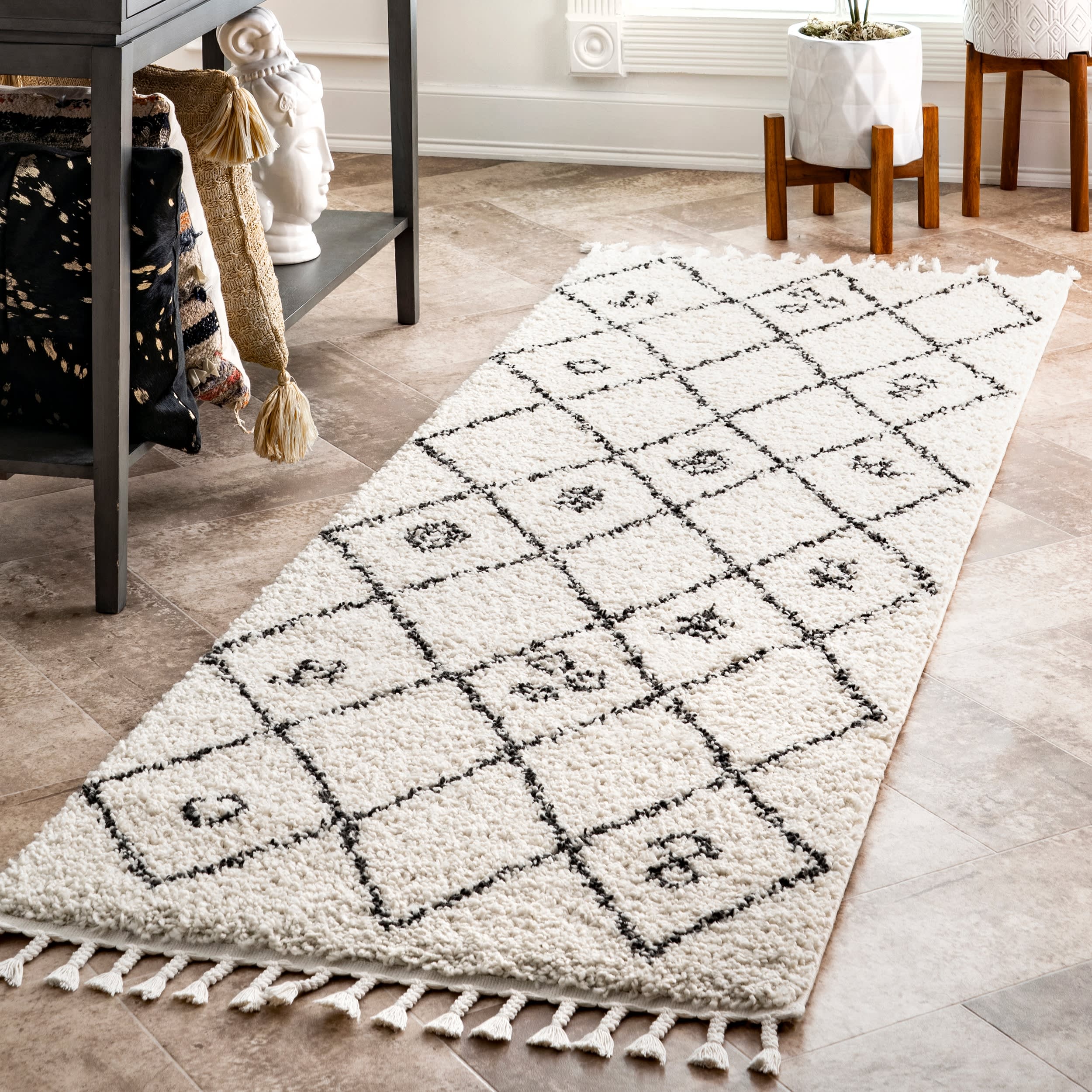 Moroccan Shag Rug | Off White - Image 2