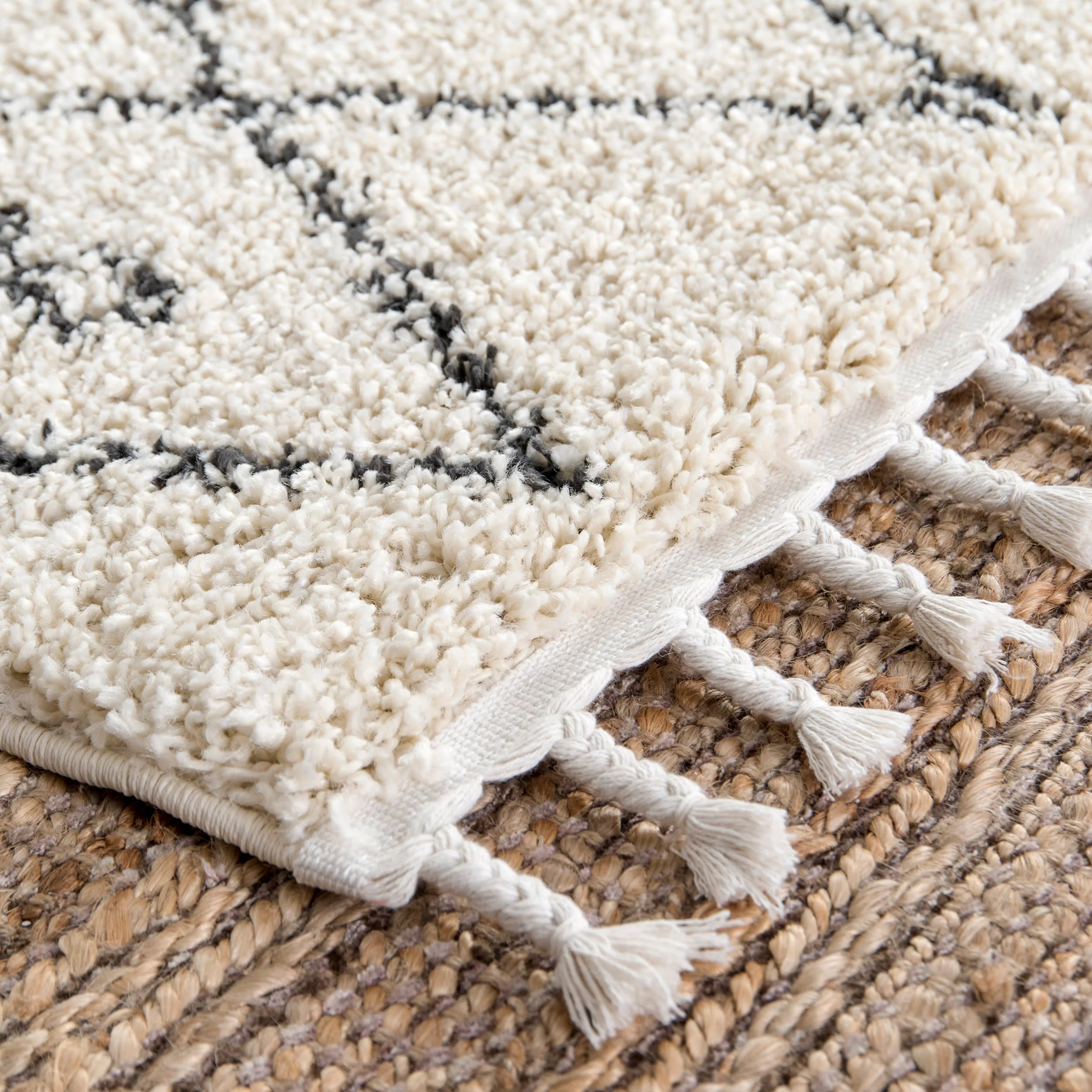 Moroccan Shag Rug | Off White - Image 5